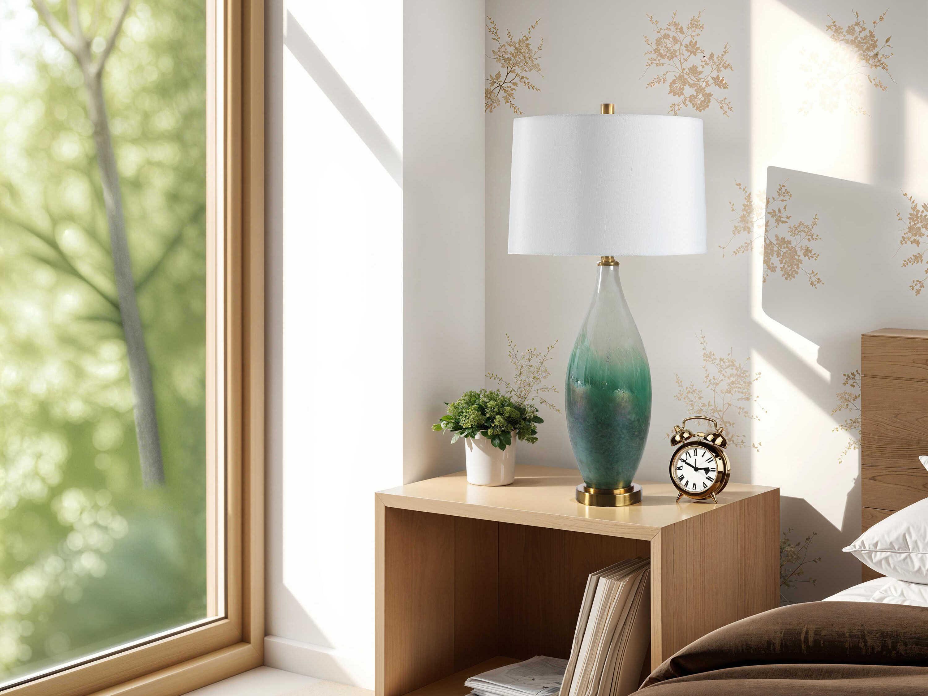 Renwil Wave Green Buffet Lamp