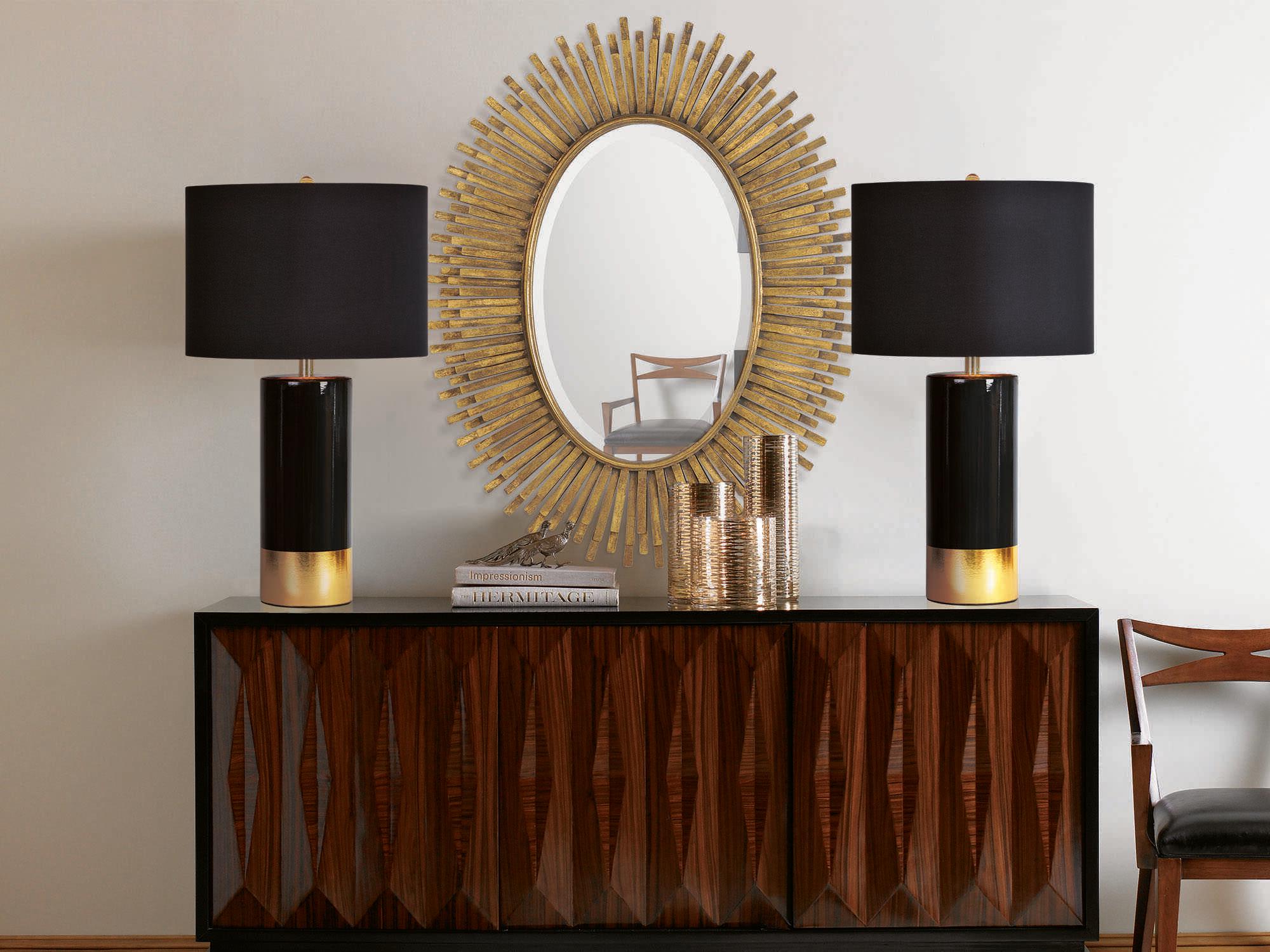 Renwil The Black Gold Cotton Buffet Lamp