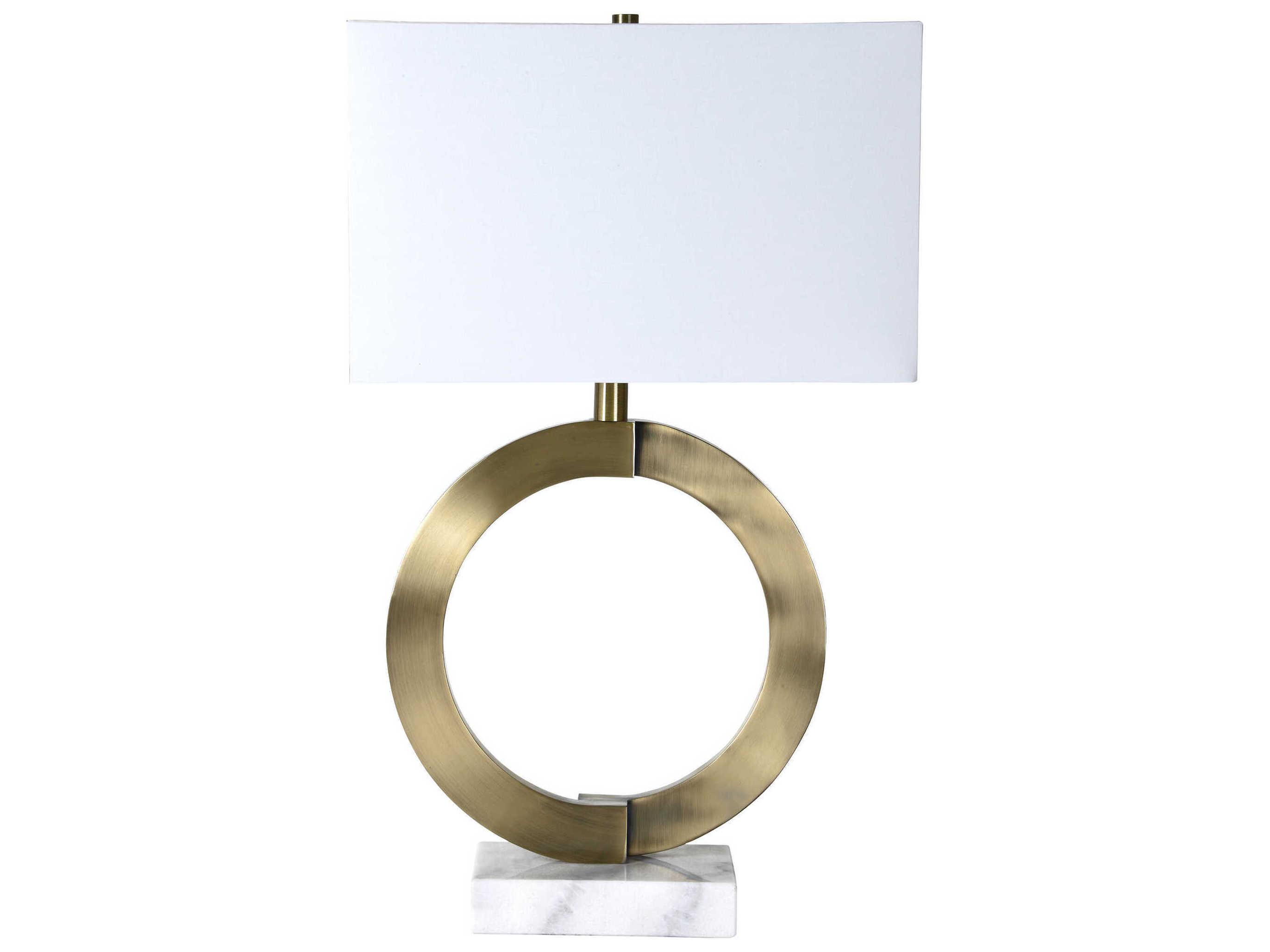 Renwil Skylar Antique Brass Buffet Lamp