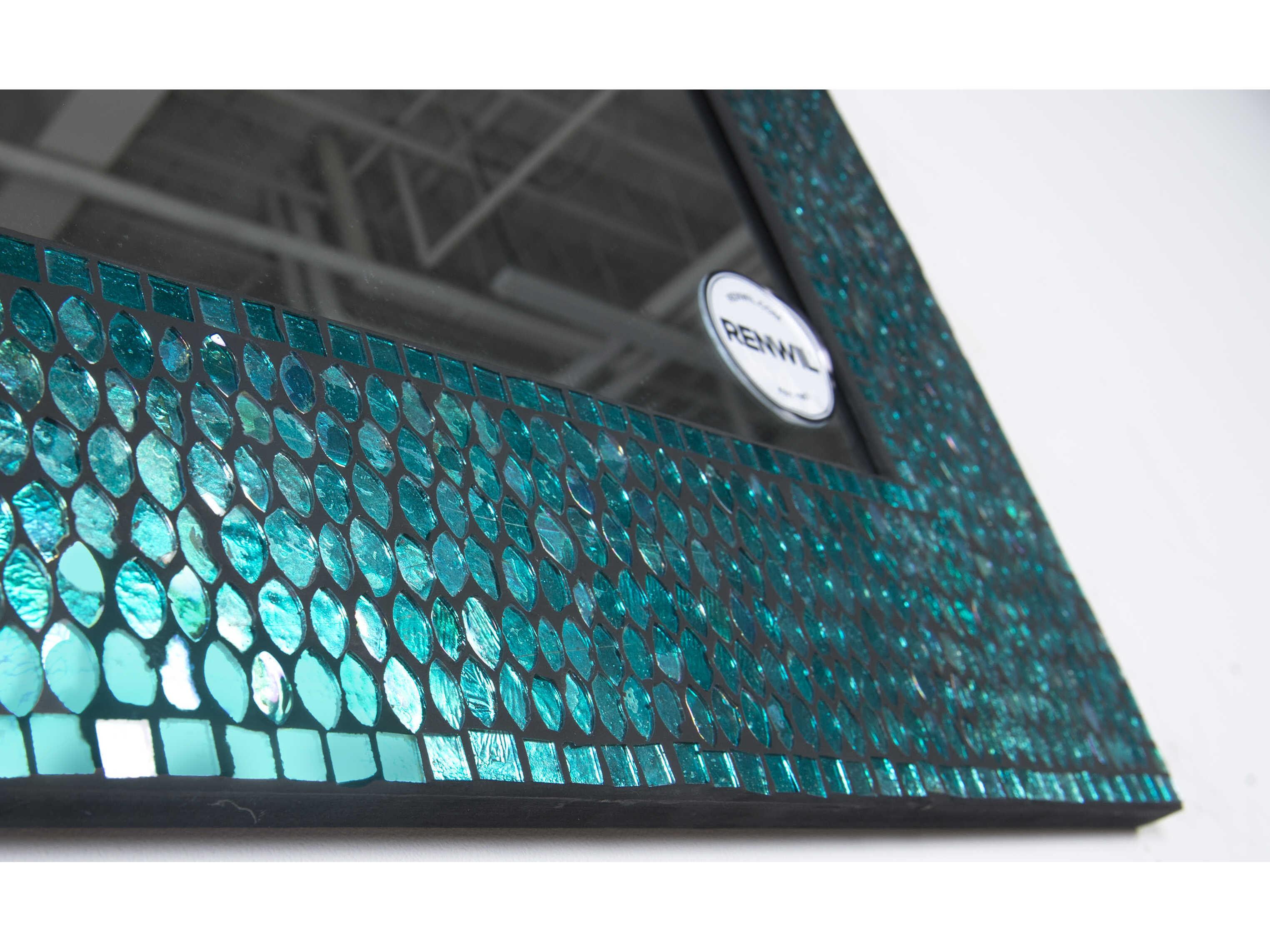 Renwil Catarina Blue Rectangular Wall Mirror