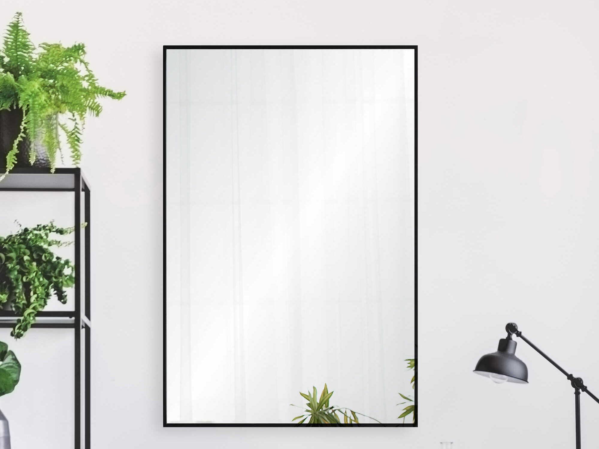 Renwil Reynolds Black Rectangular Wall Mirror