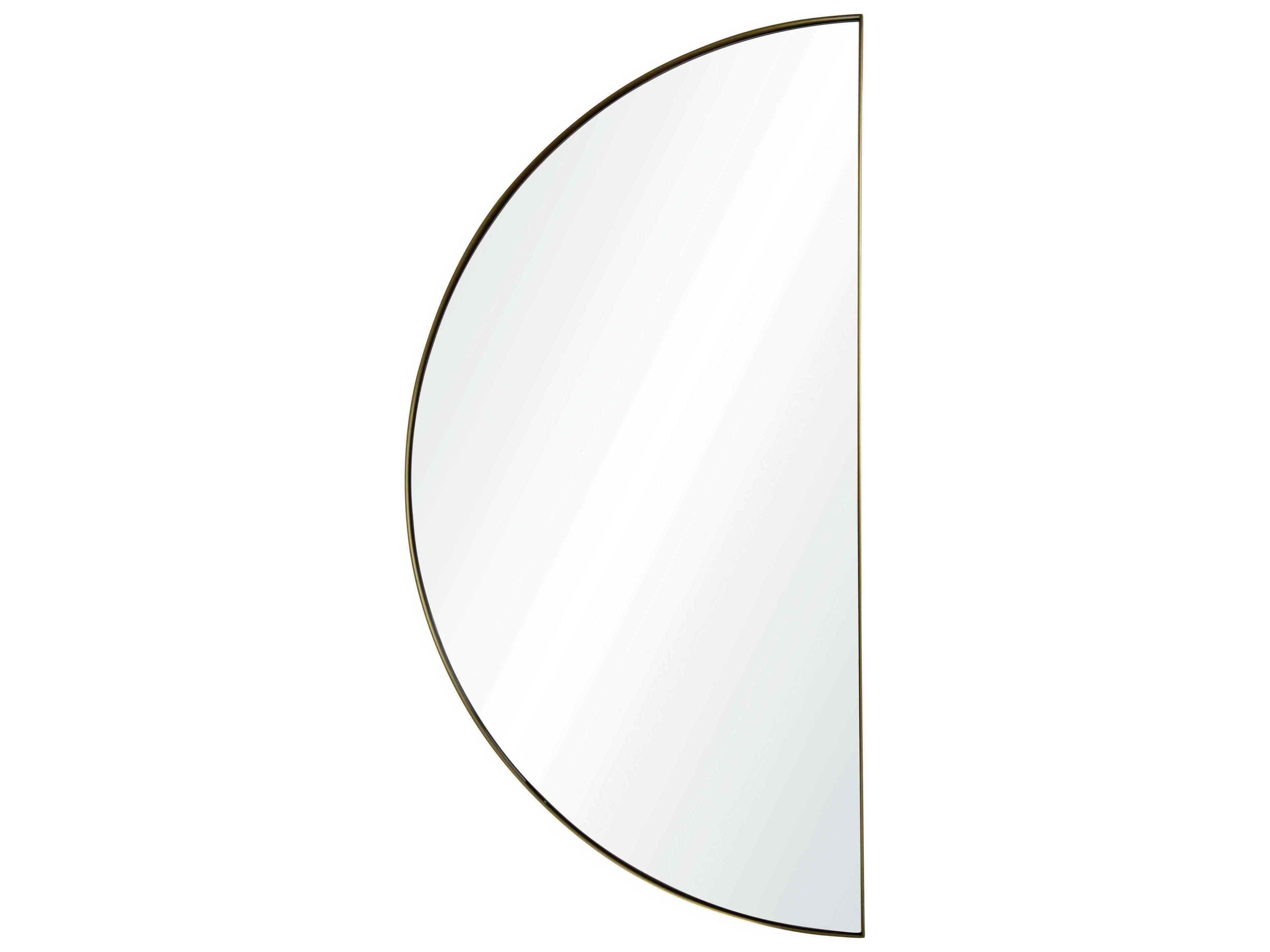 Renwil Halfmoon Satin Brass Semicircle Wall Mirror