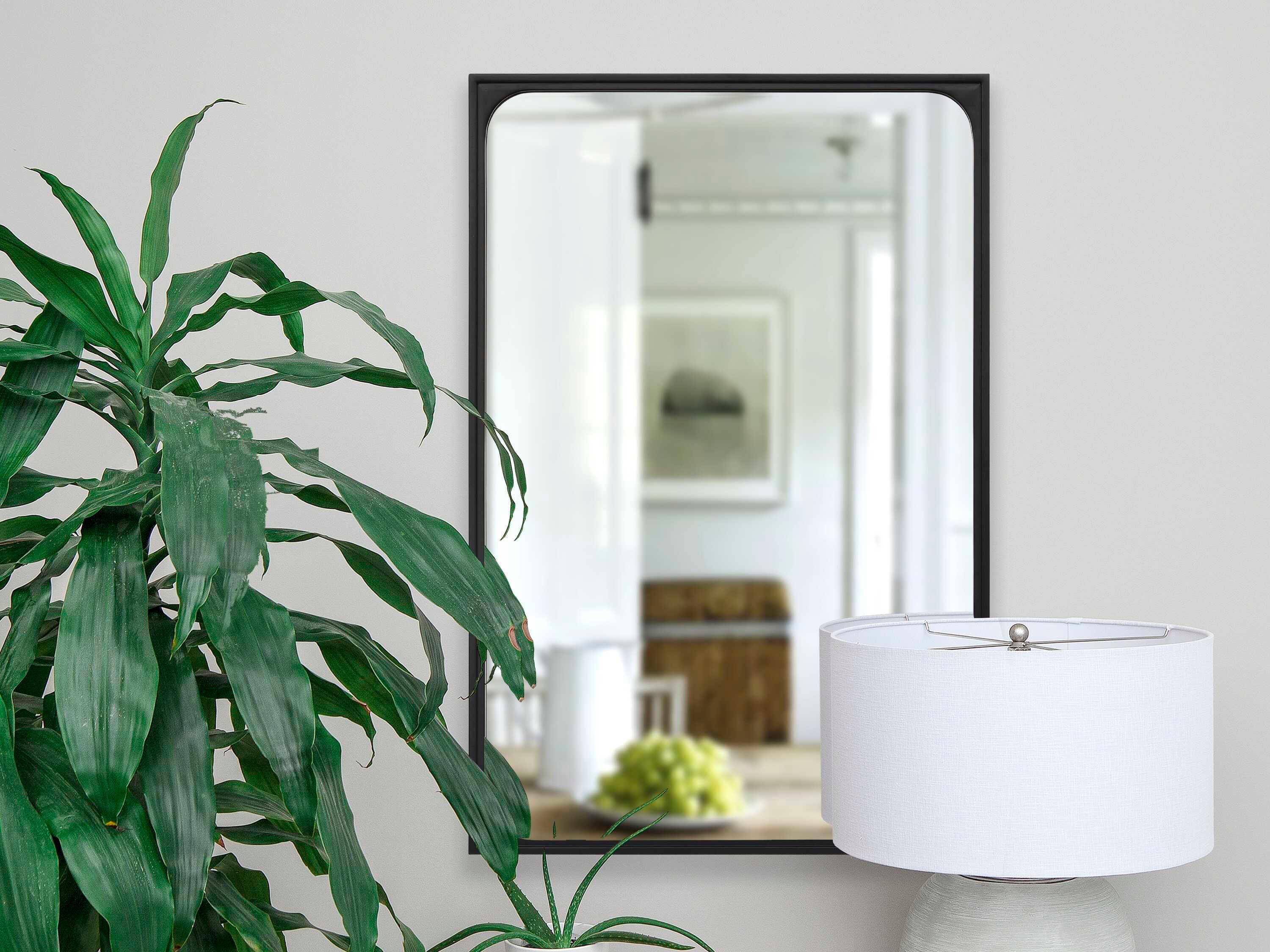 Renwil Sorella Black Rectangular Wall Mirror