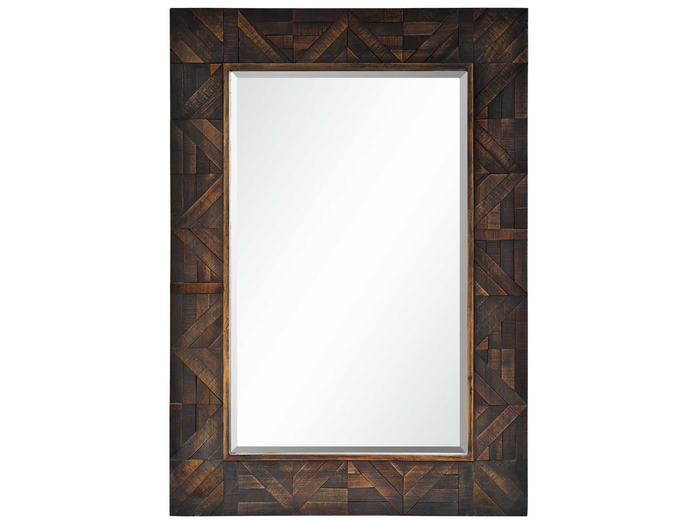 Renwil Madden Dark Brown Rectangular Wall Mirror