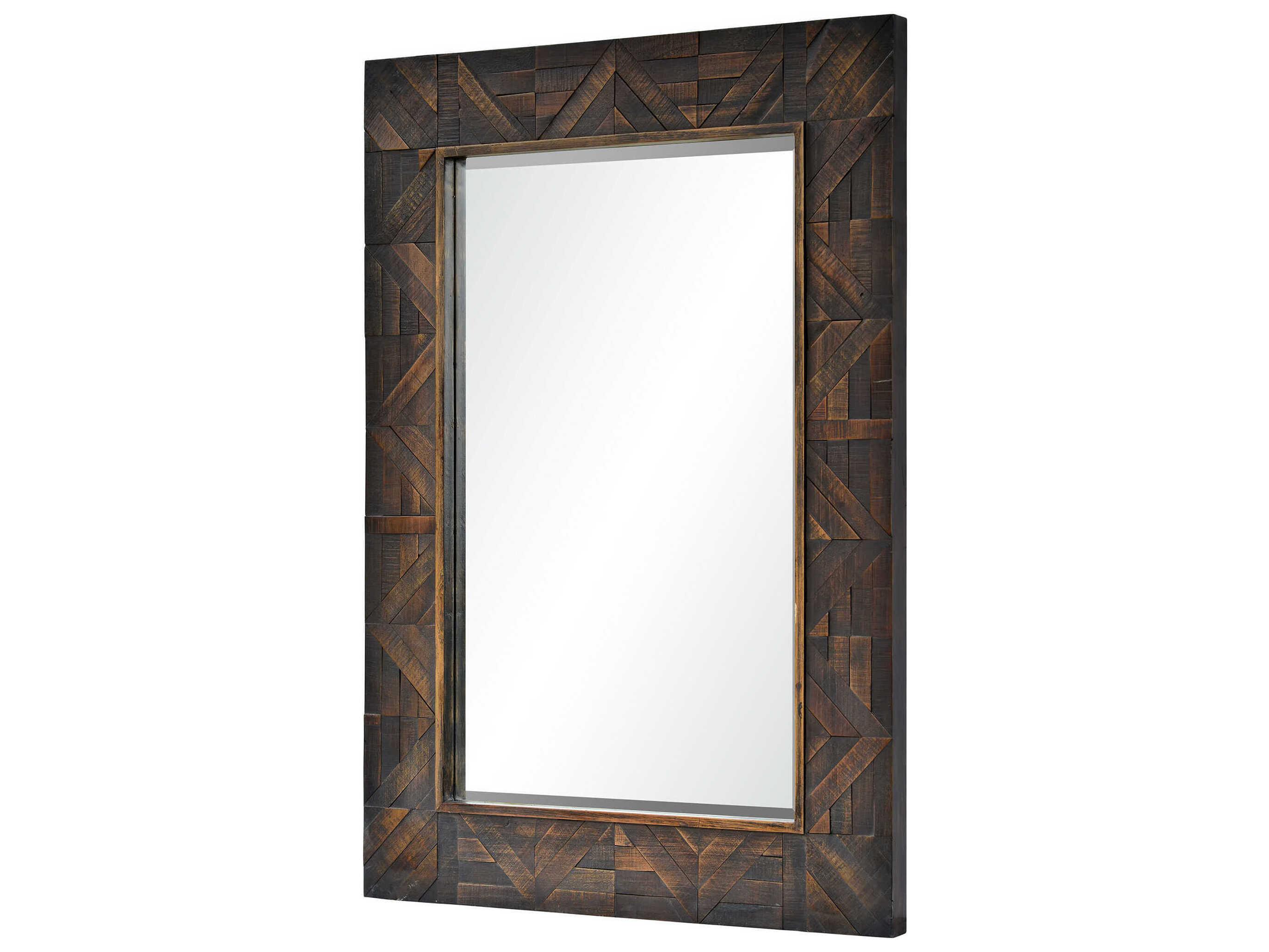 Renwil Madden Dark Brown Rectangular Wall Mirror
