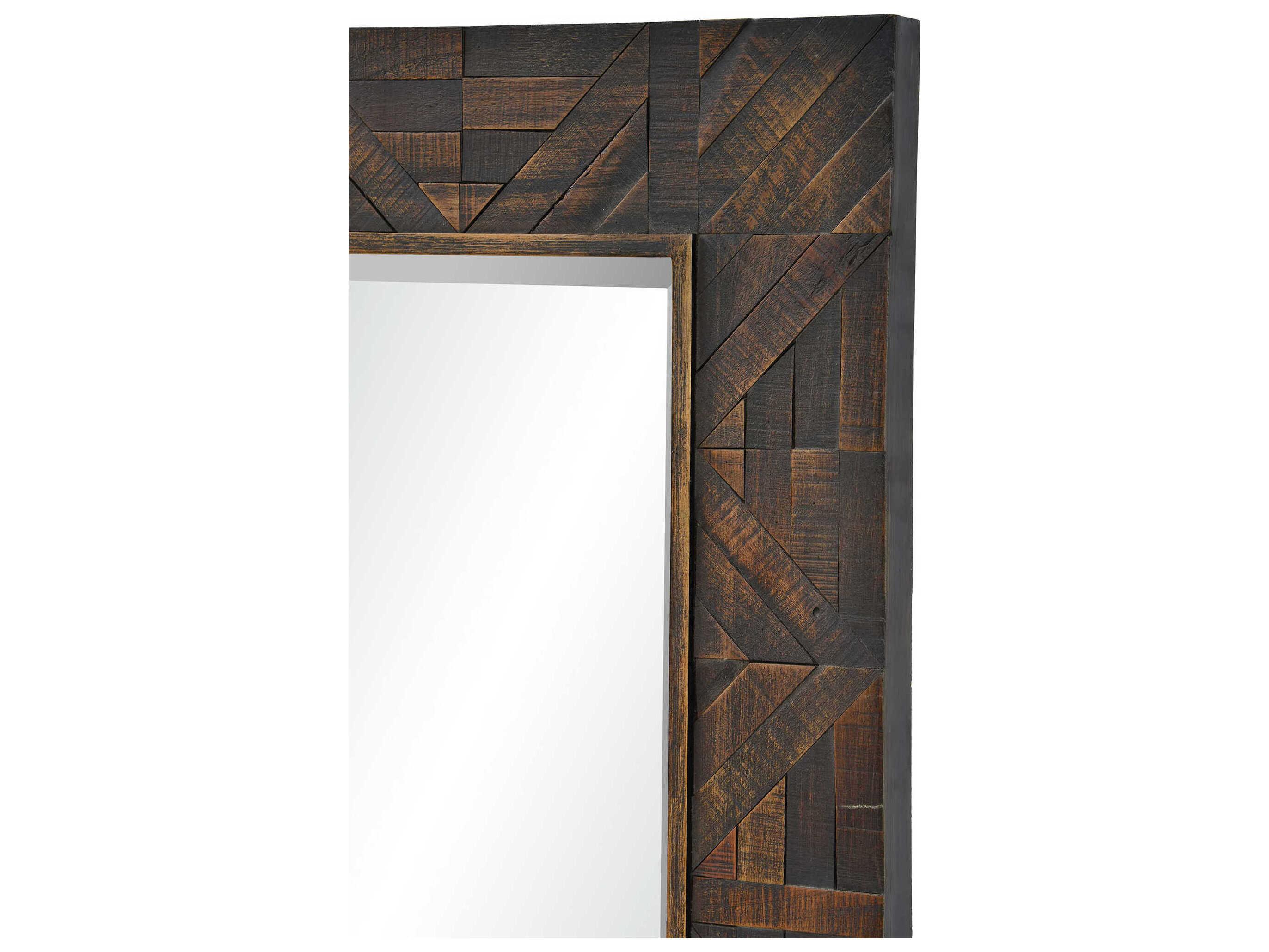 Renwil Madden Dark Brown Rectangular Wall Mirror