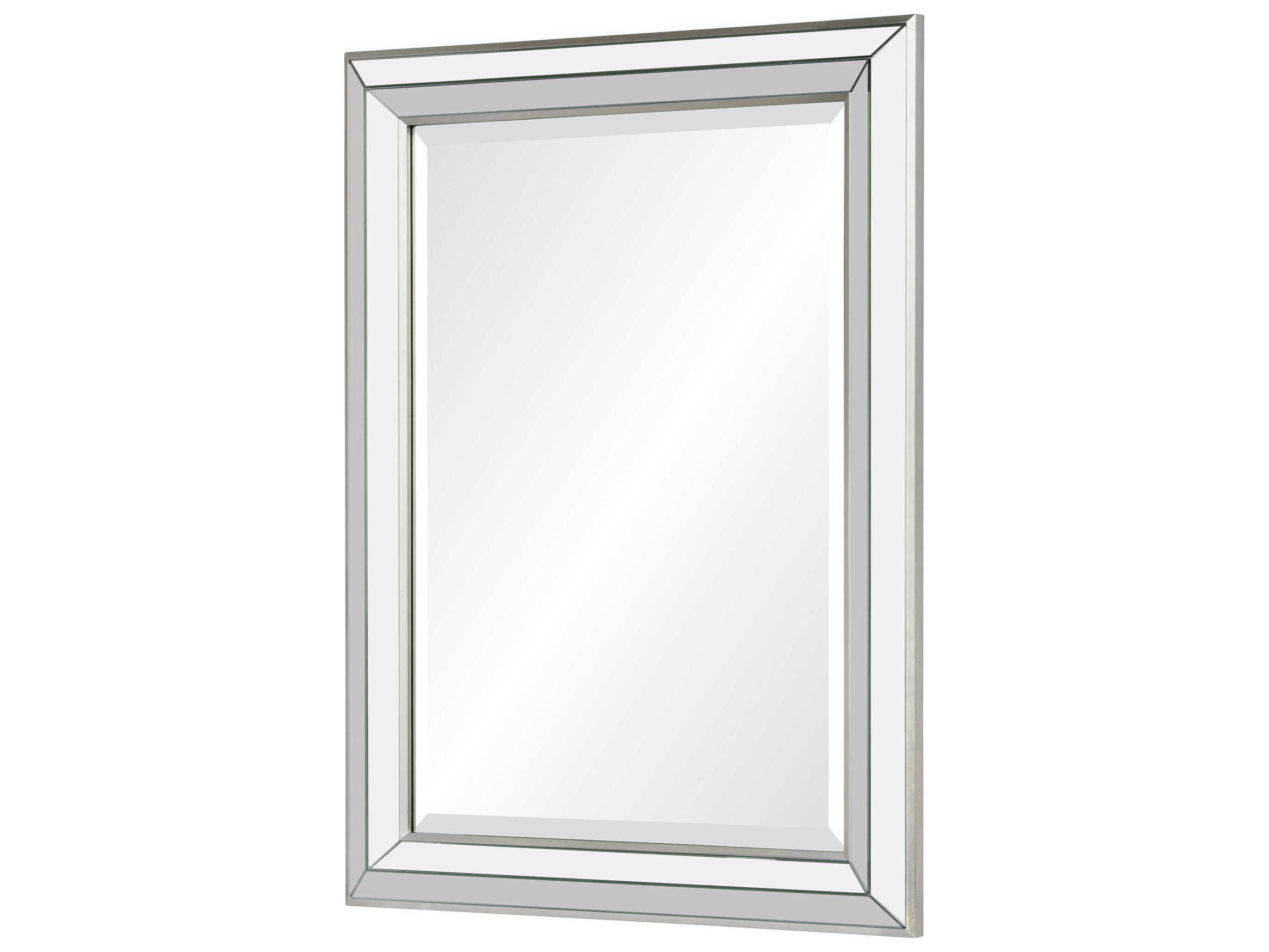 Renwil Hawkwell Sliver Leaf Rectangular Wall Mirror