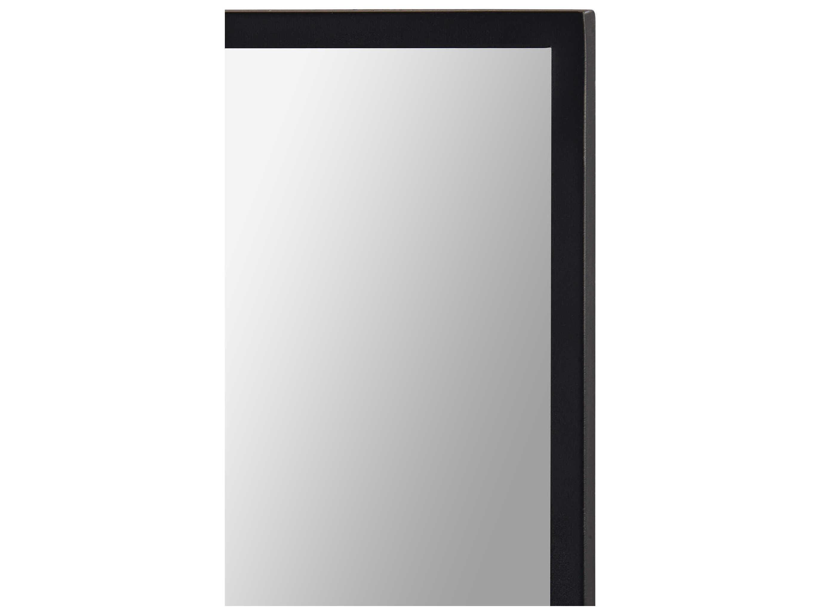 Renwil Raizel Matte Black Rectangular Wall Mirror