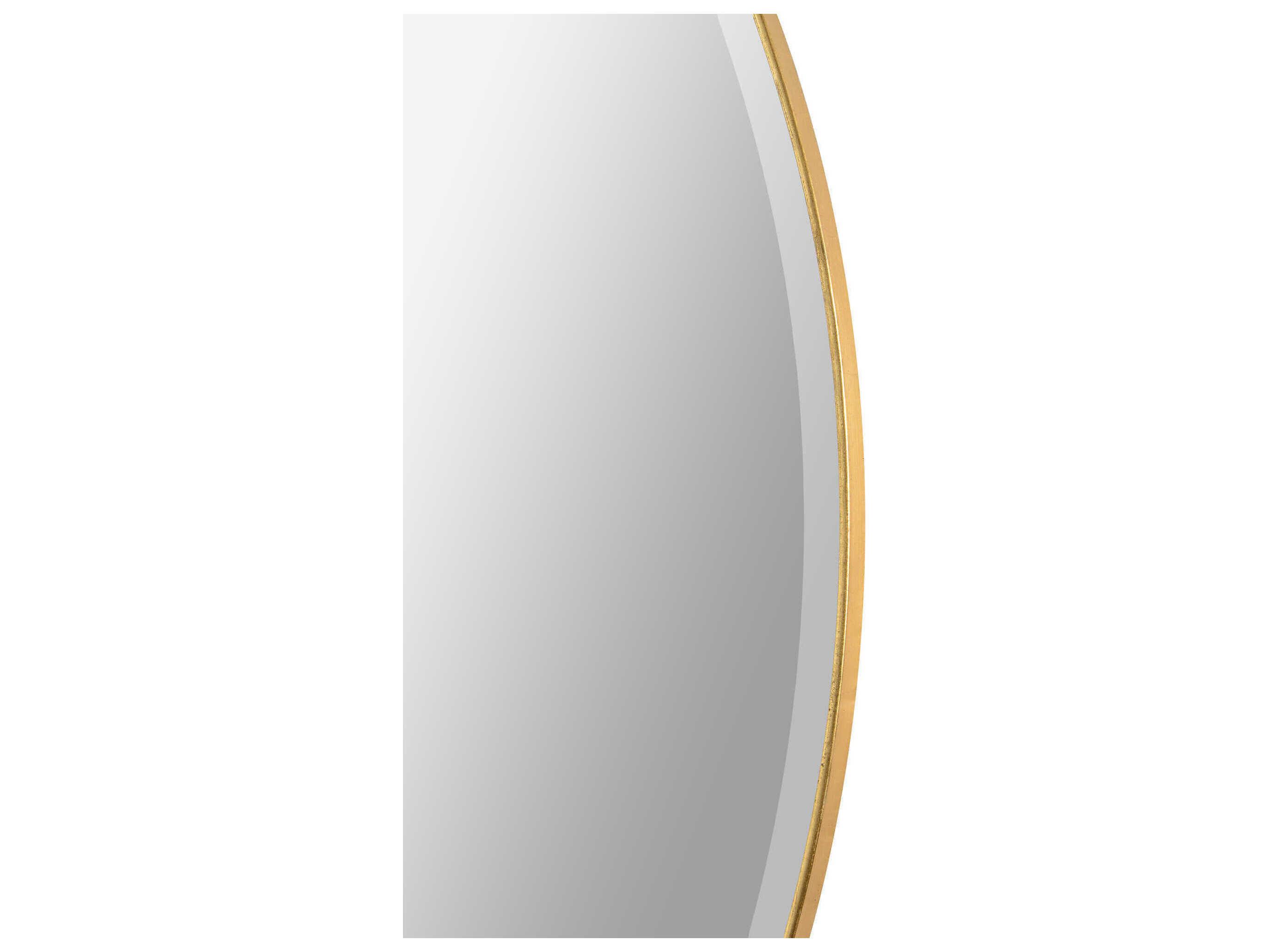 Renwil Thallo Gold Leaf Round Wall Mirror