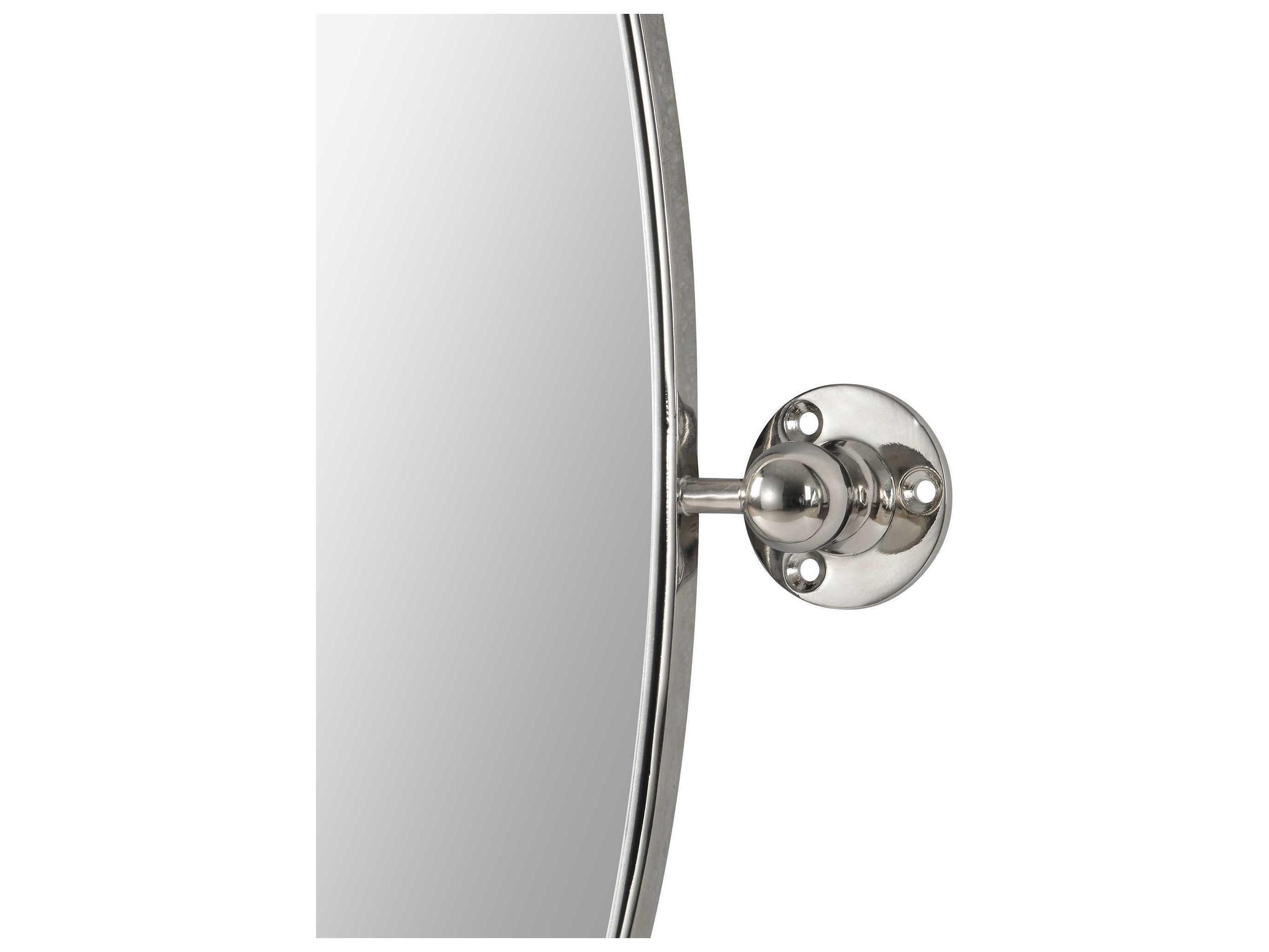 Renwil Azalea Nickel Plated Oval Wall Mirror