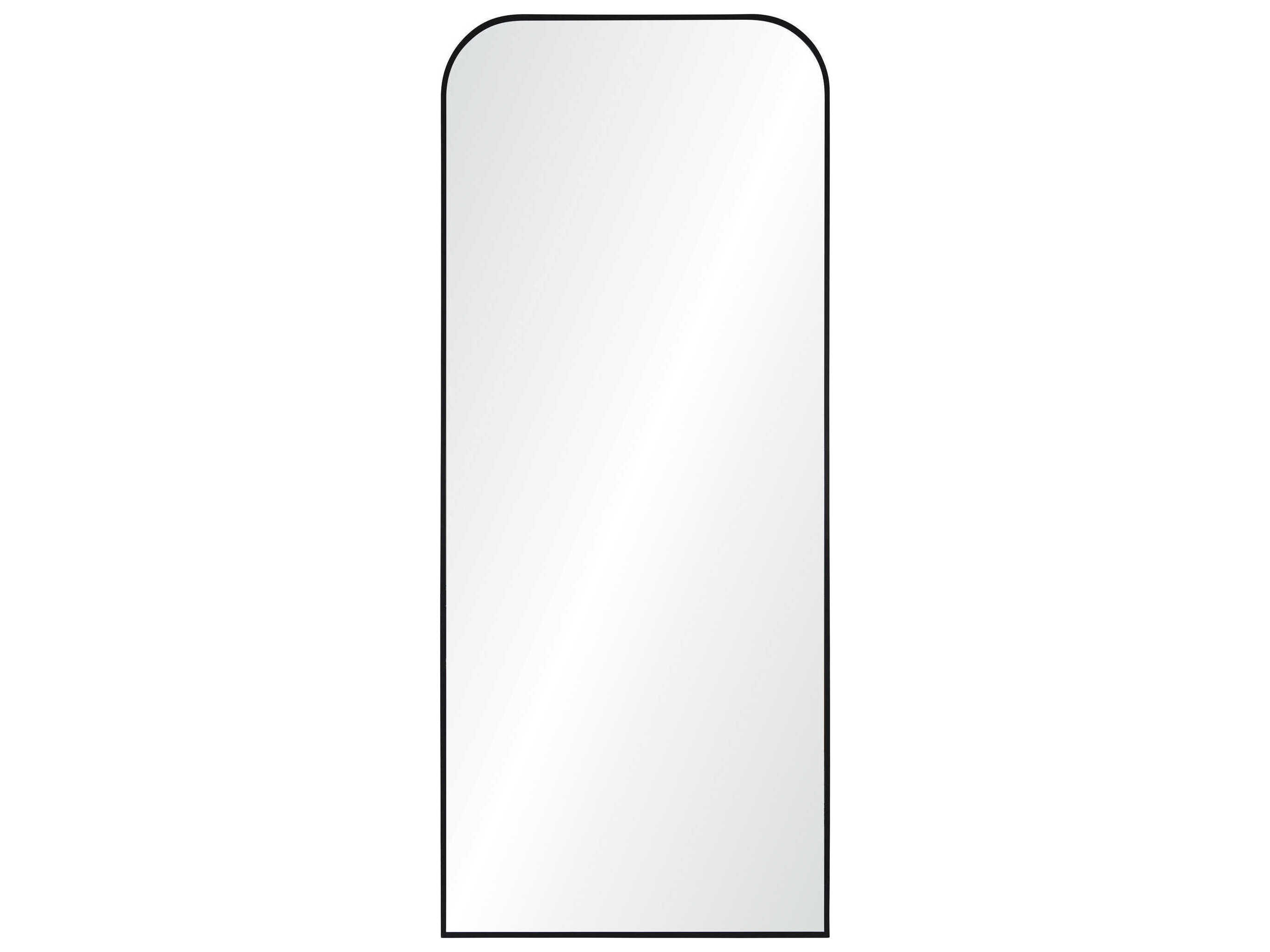 Renwil Mandret Black Rectangular Floor Mirror