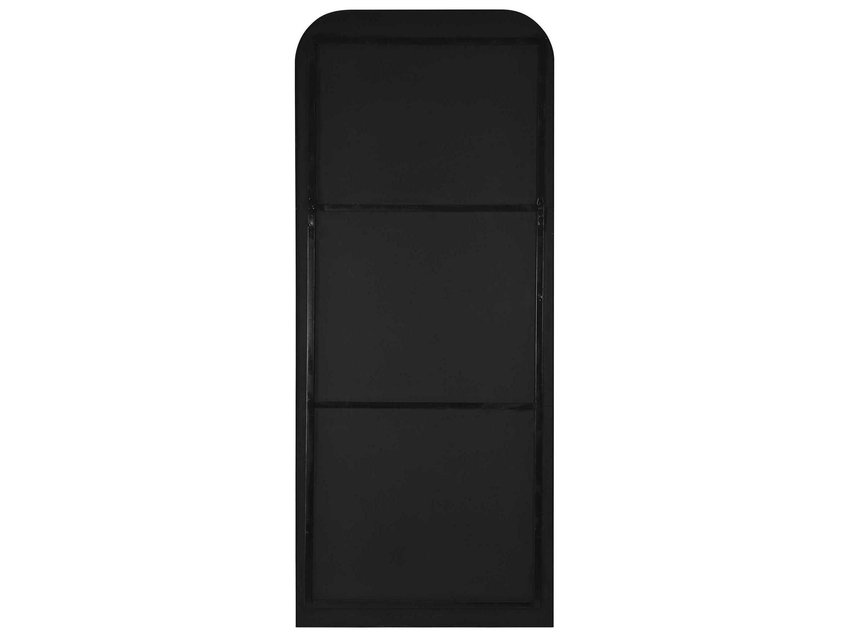 Renwil Mandret Black Rectangular Floor Mirror