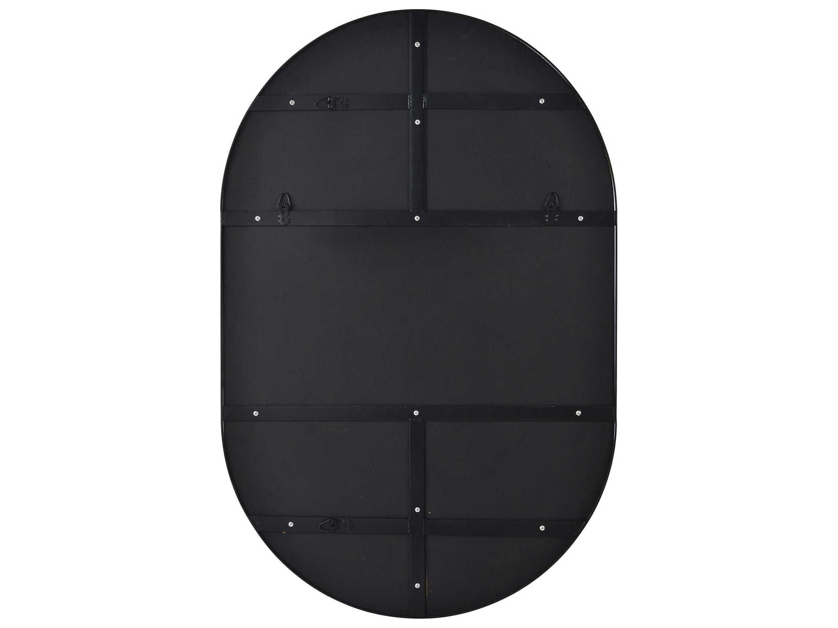 Renwil Webster Black Oval Wall Mirror