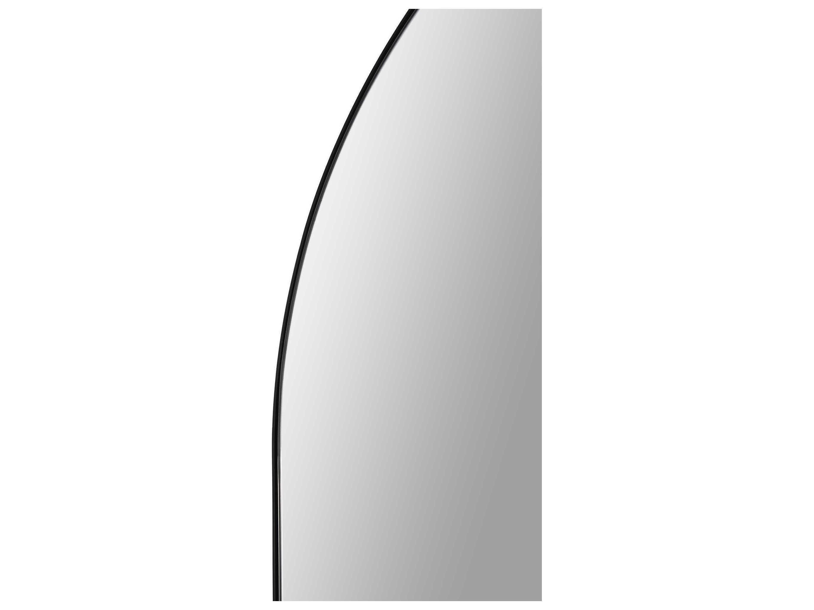 Renwil Webster Black Oval Wall Mirror