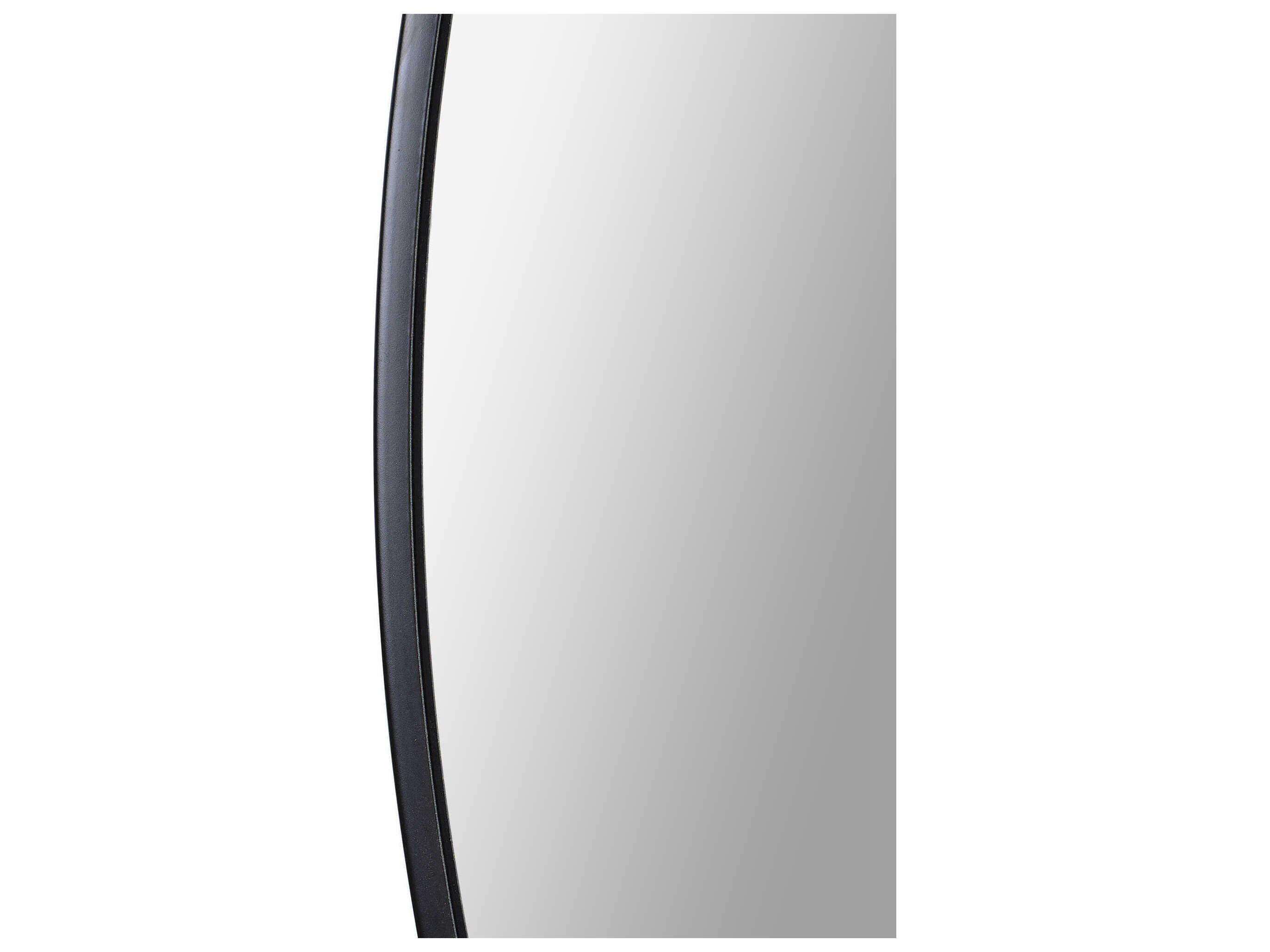 Renwil Cori Black Round Wall Mirror