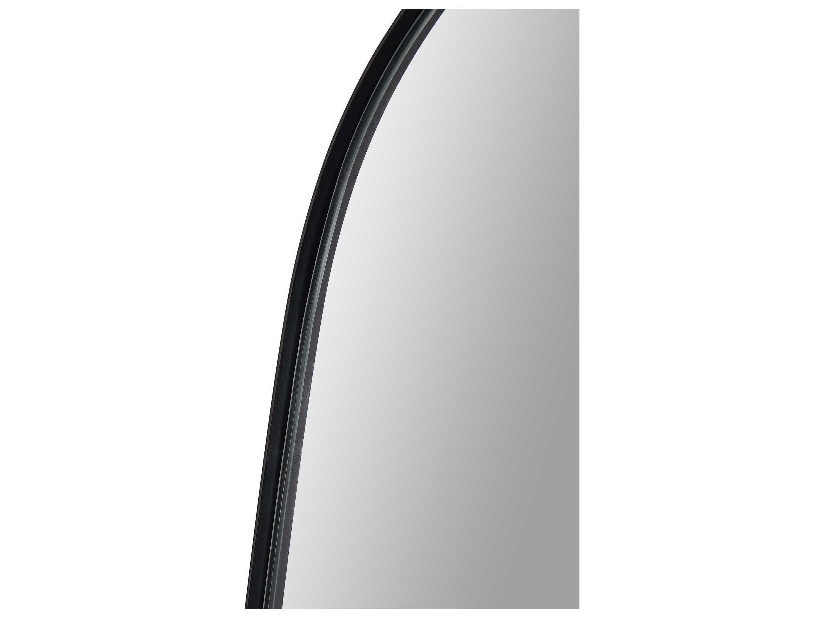 Renwil Bergen Matte Black Rectangular Wall Mirror