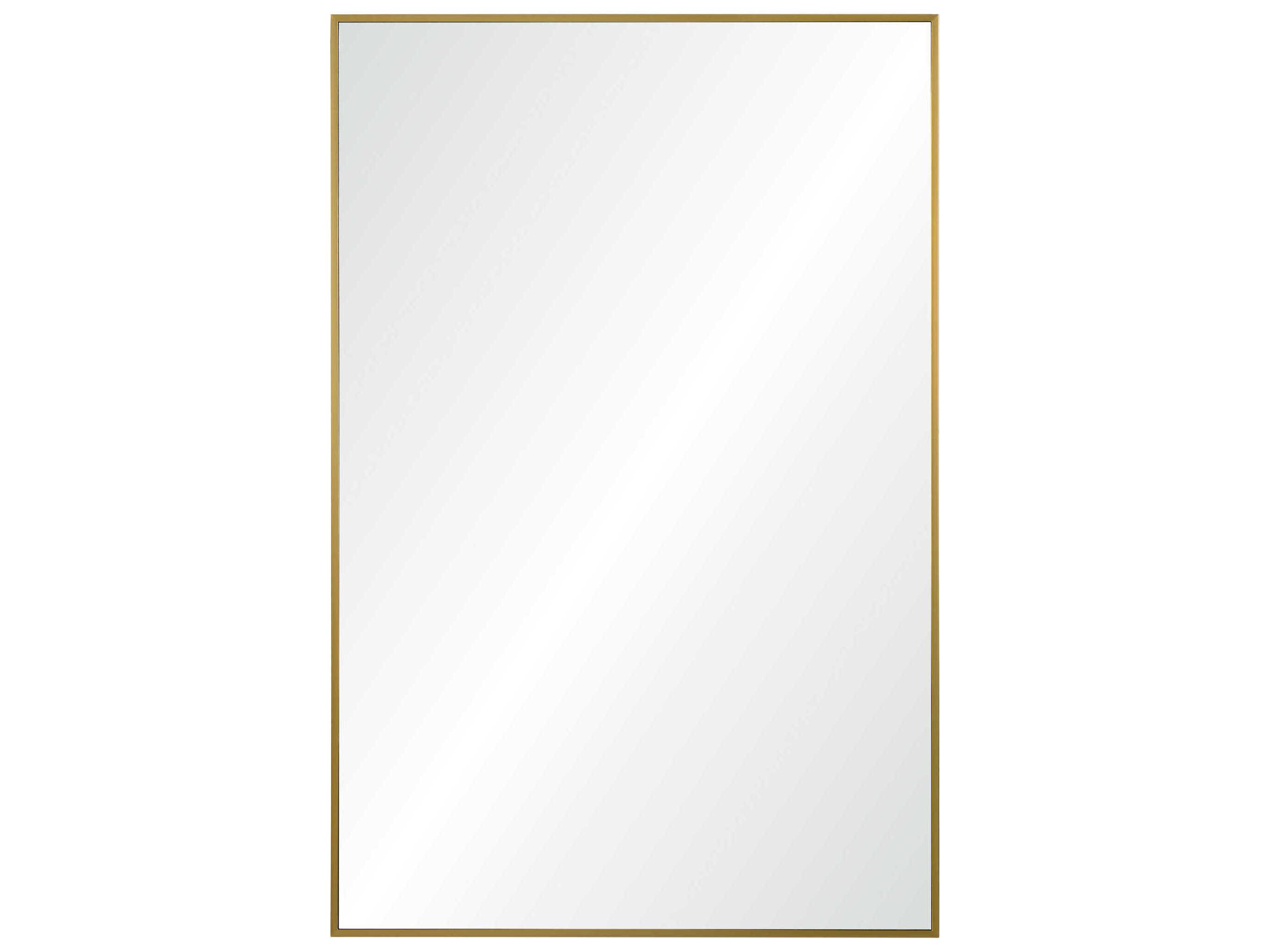 Renwil Raydon Satin Brass Rectangular Wall Mirror
