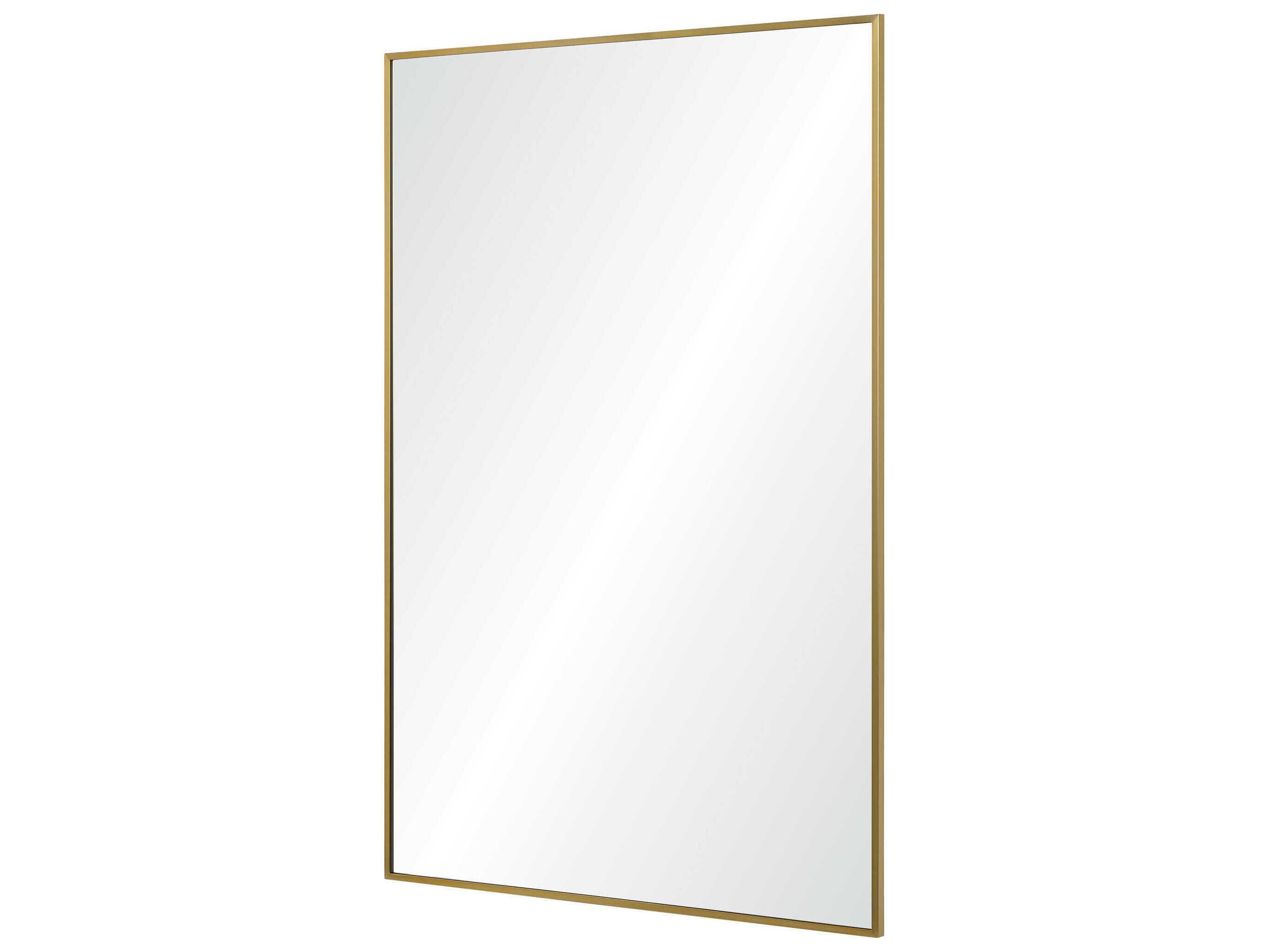 Renwil Raydon Satin Brass Rectangular Wall Mirror
