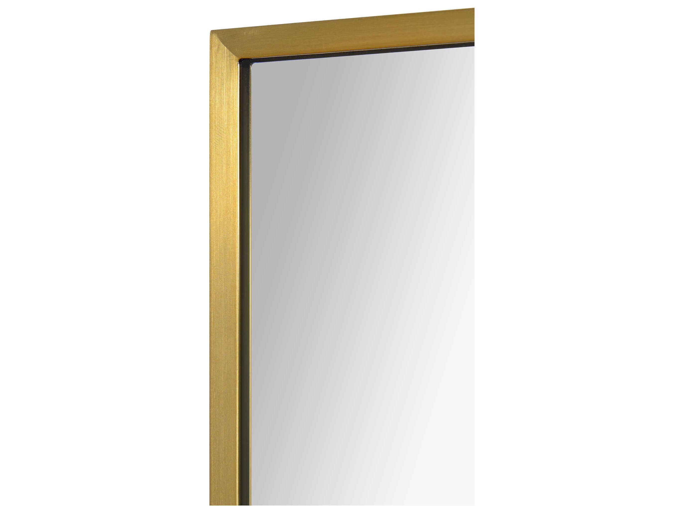 Renwil Raydon Satin Brass Rectangular Wall Mirror