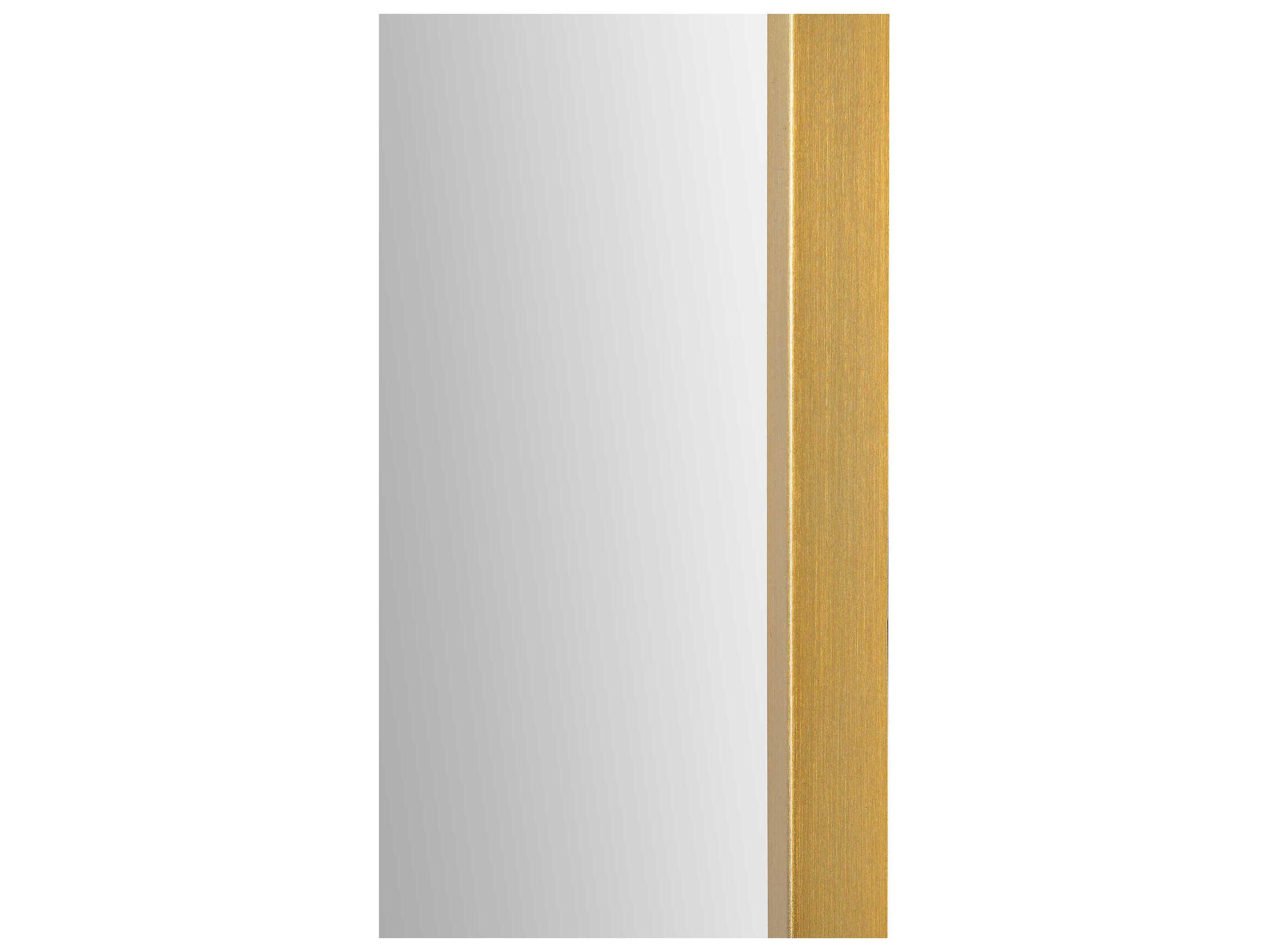 Renwil Raydon Satin Brass Rectangular Wall Mirror