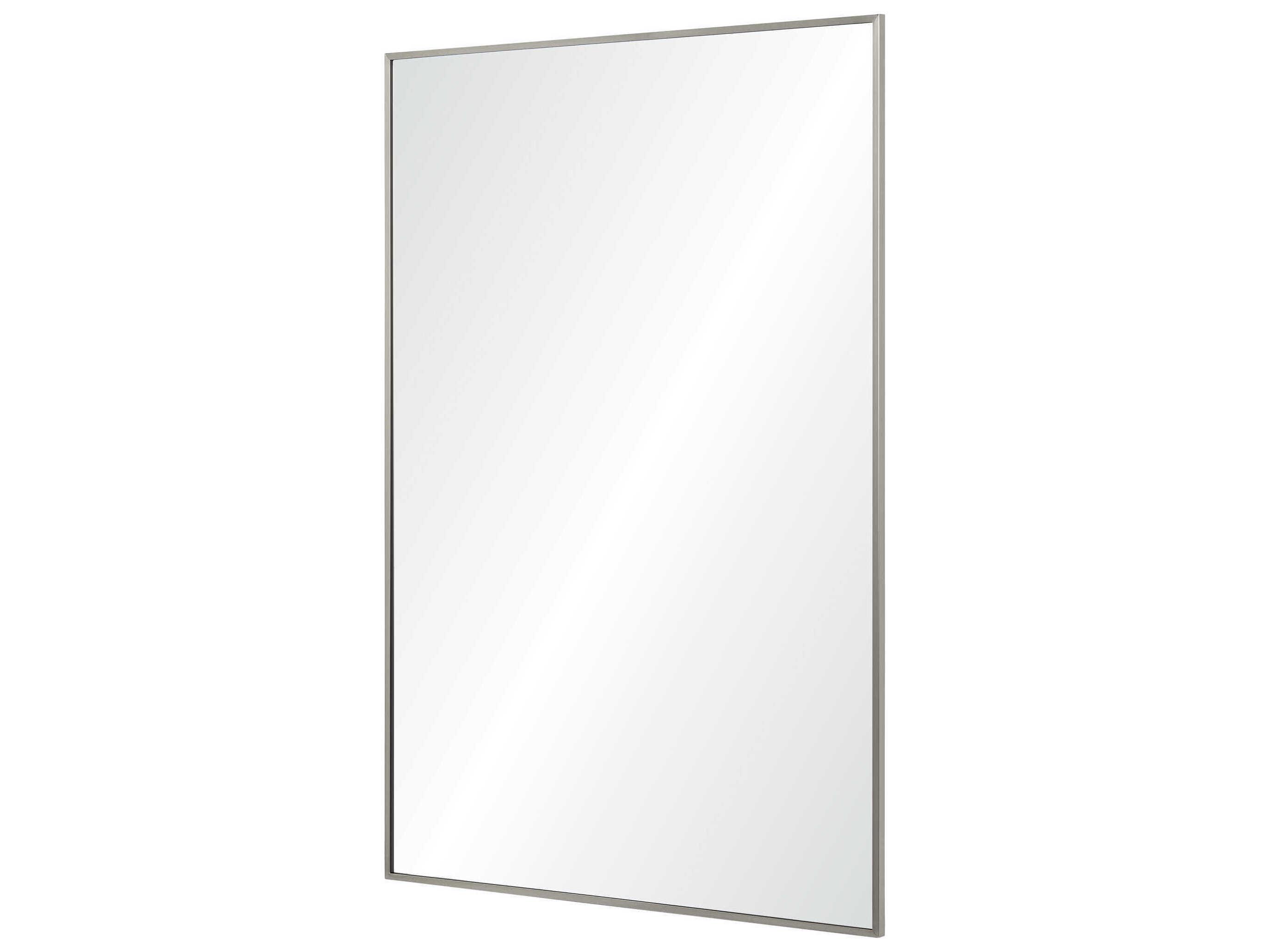Renwil Roderick Satin Nickel Rectangular Wall Mirror