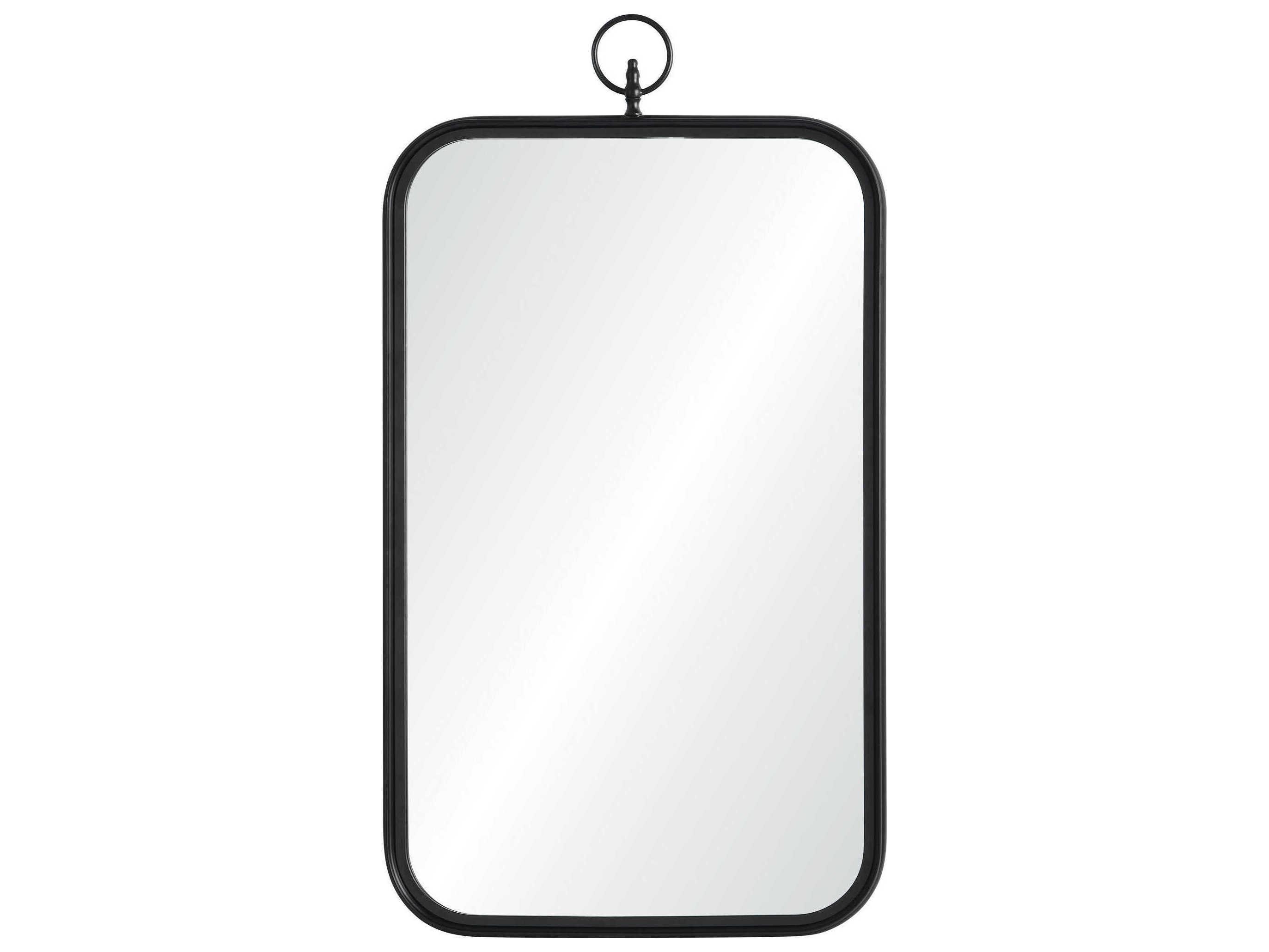 Renwil Priscilla Matte Black Rectangular Wall Mirror