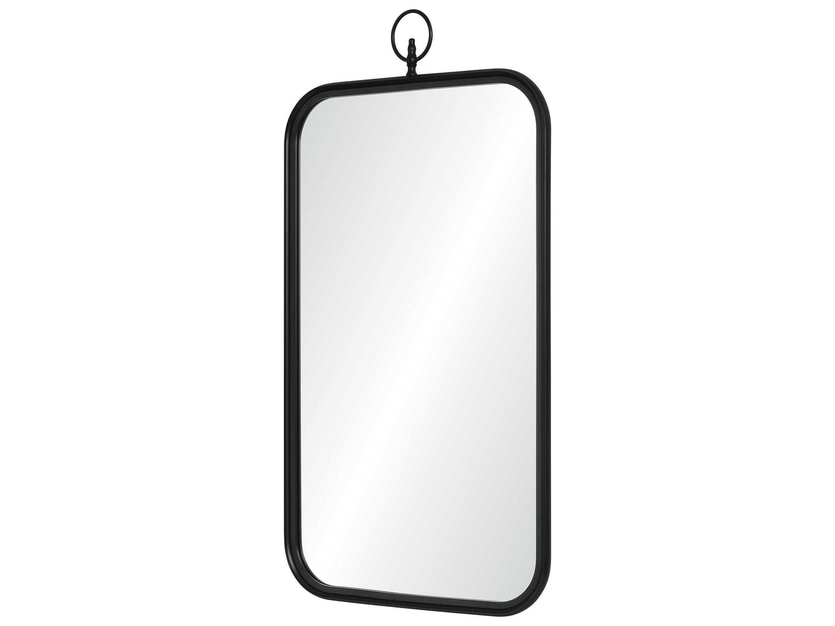 Renwil Priscilla Matte Black Rectangular Wall Mirror