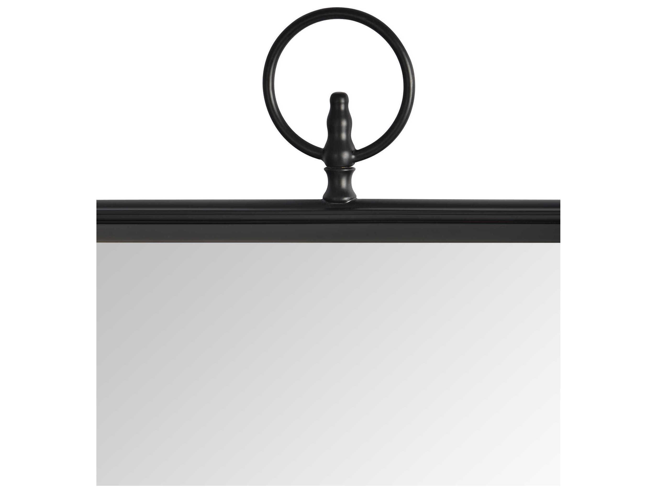 Renwil Priscilla Matte Black Rectangular Wall Mirror