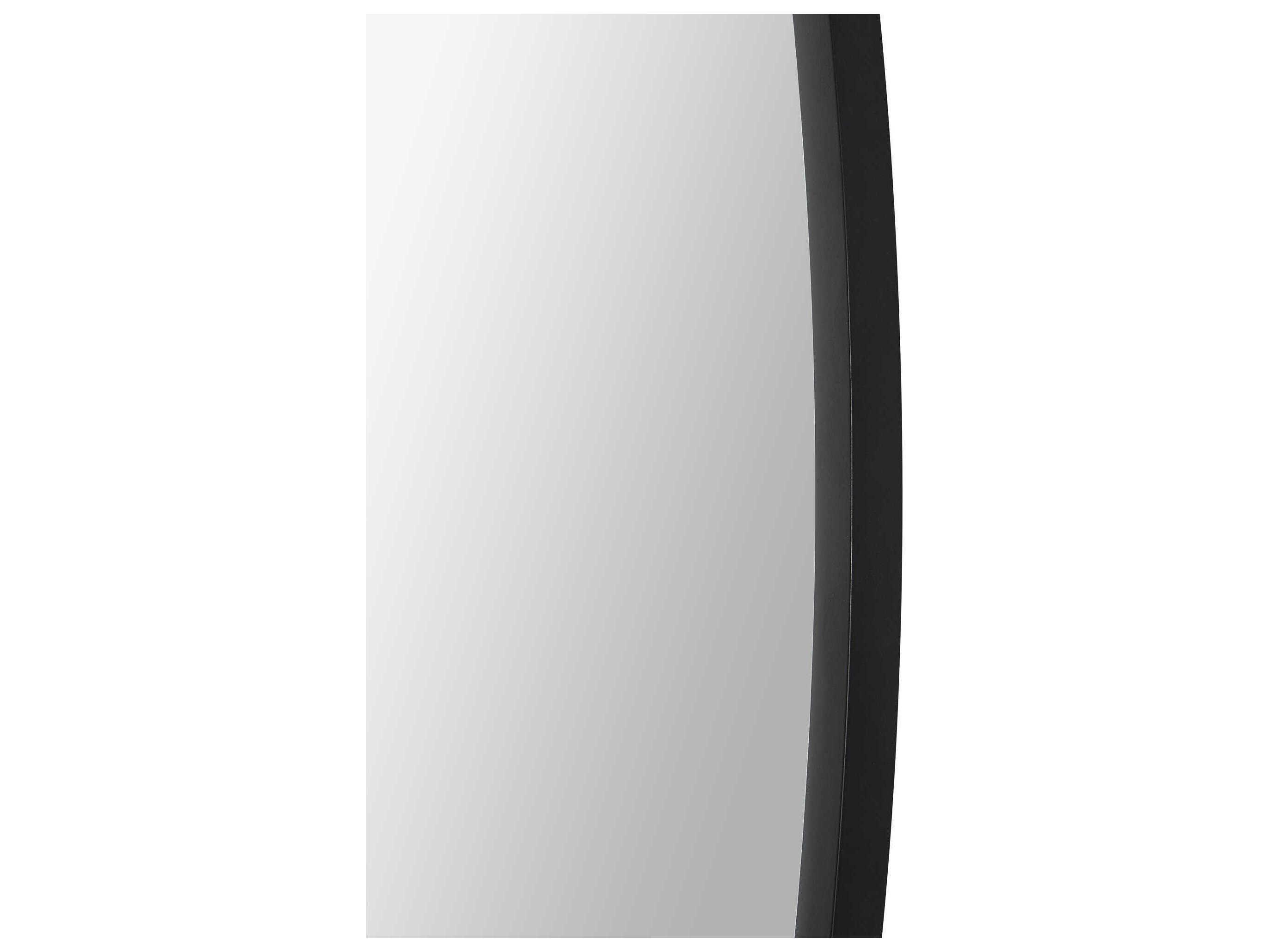 Renwil Rayden Matte Black Round Wall Mirror