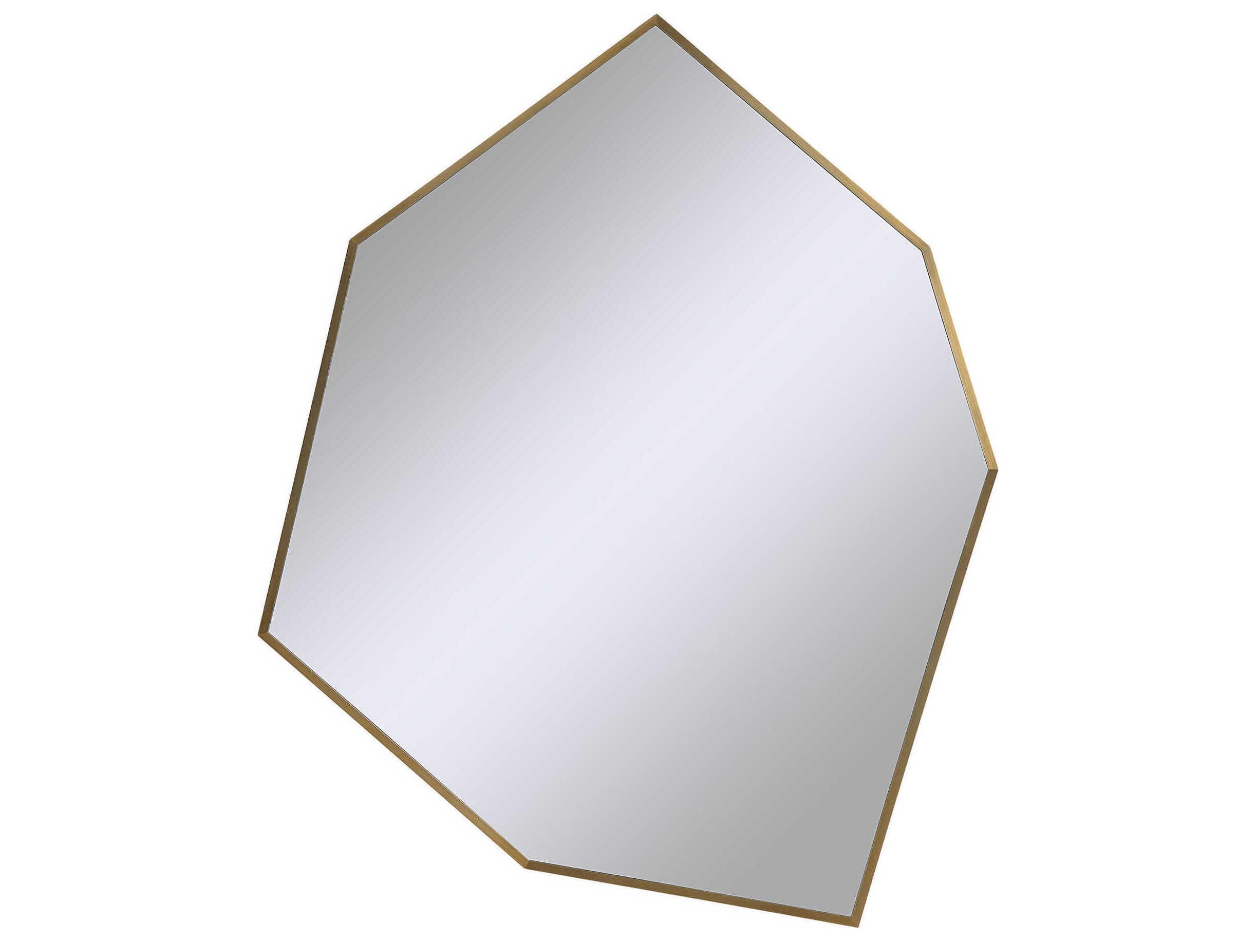 Renwil Devika Satin Brass Irregular Wall Mirror