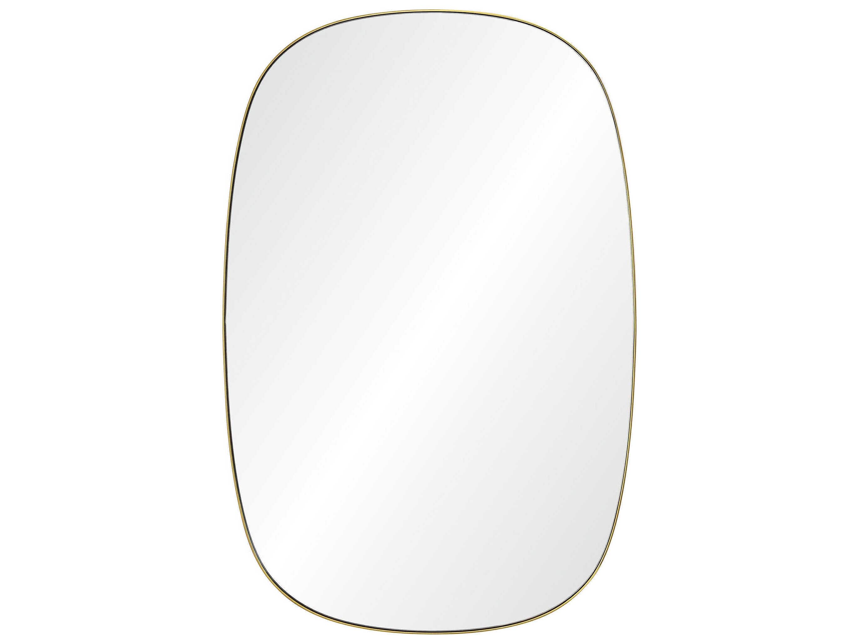 Renwil Gallegos Brushed Brass Oval Wall Mirror