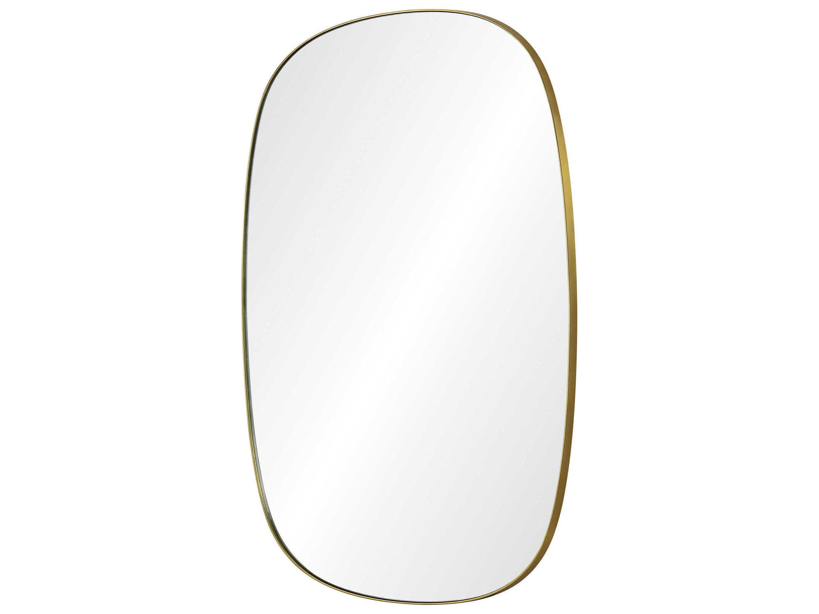 Renwil Gallegos Brushed Brass Oval Wall Mirror