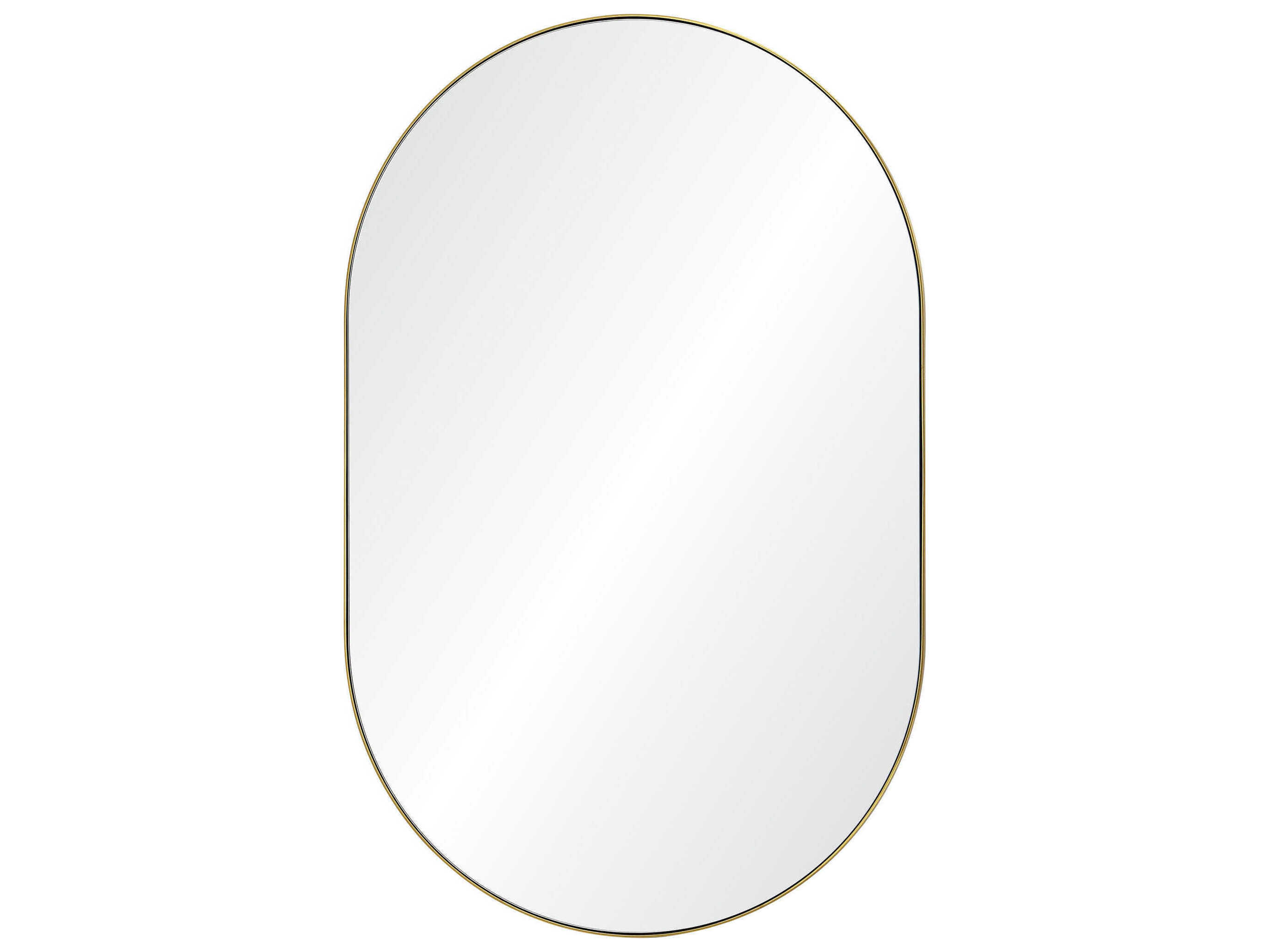 Renwil Beckah Satin Brass Oval Wall Mirror
