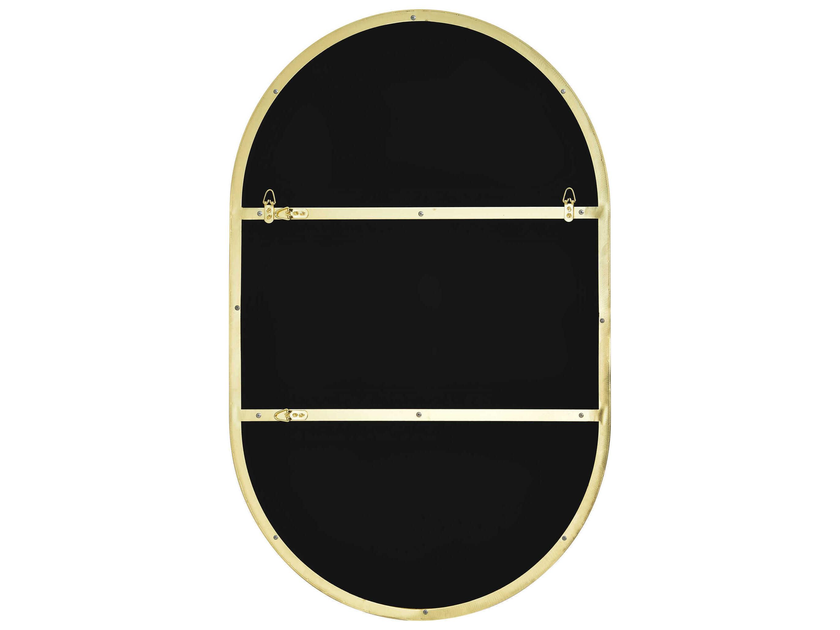 Renwil Beckah Satin Brass Oval Wall Mirror
