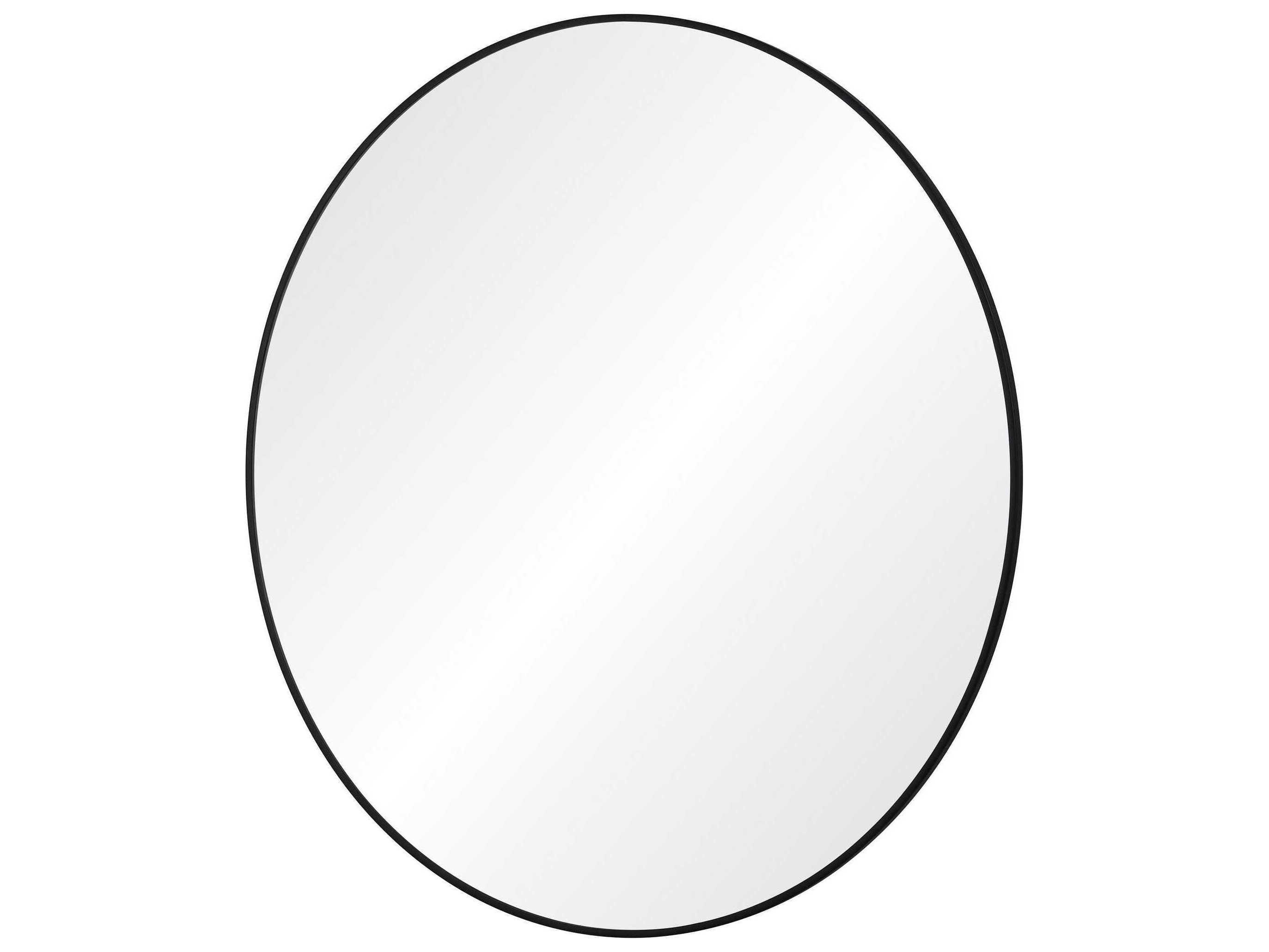 Renwil Posadas Matte Black Round Wall Mirror