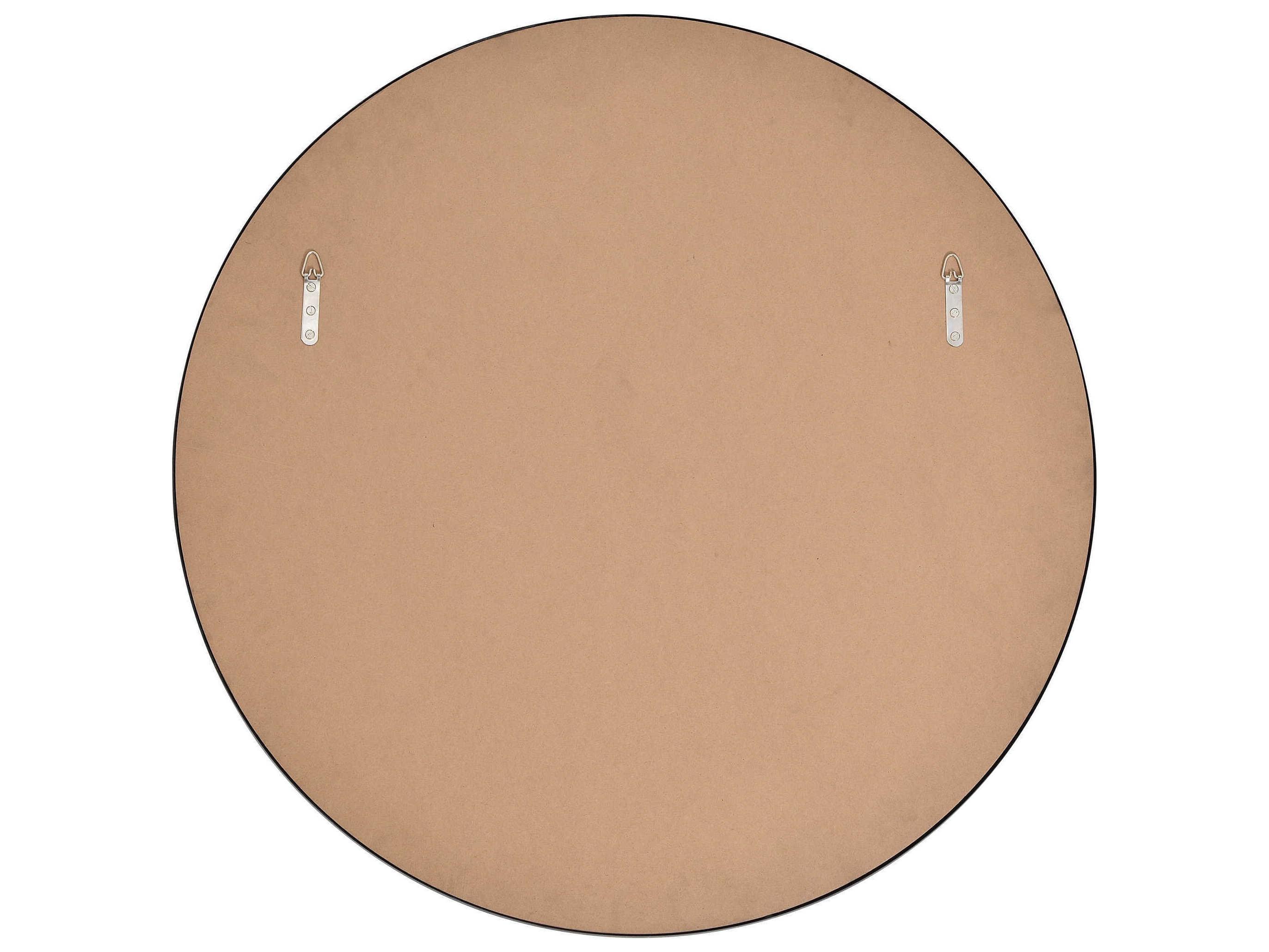 Renwil Posadas Matte Black Round Wall Mirror