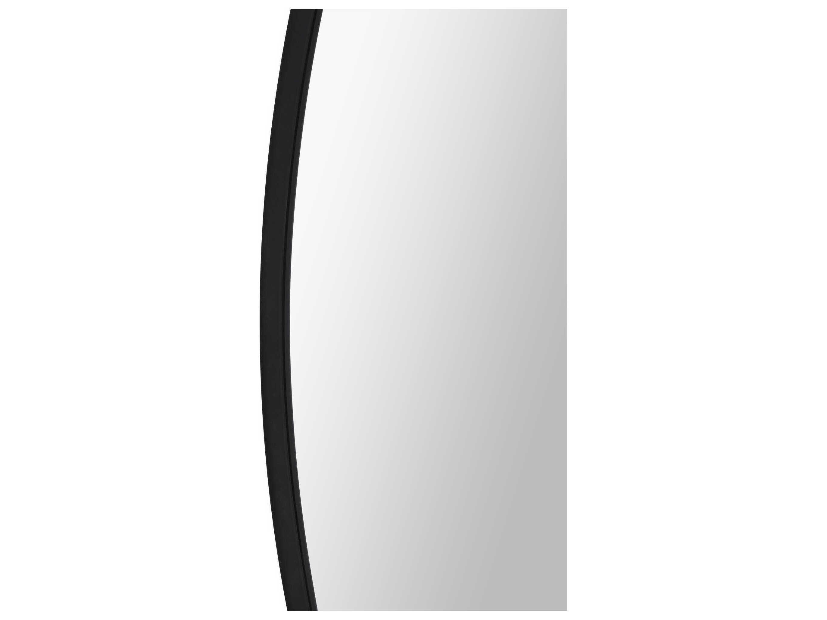 Renwil Posadas Matte Black Round Wall Mirror