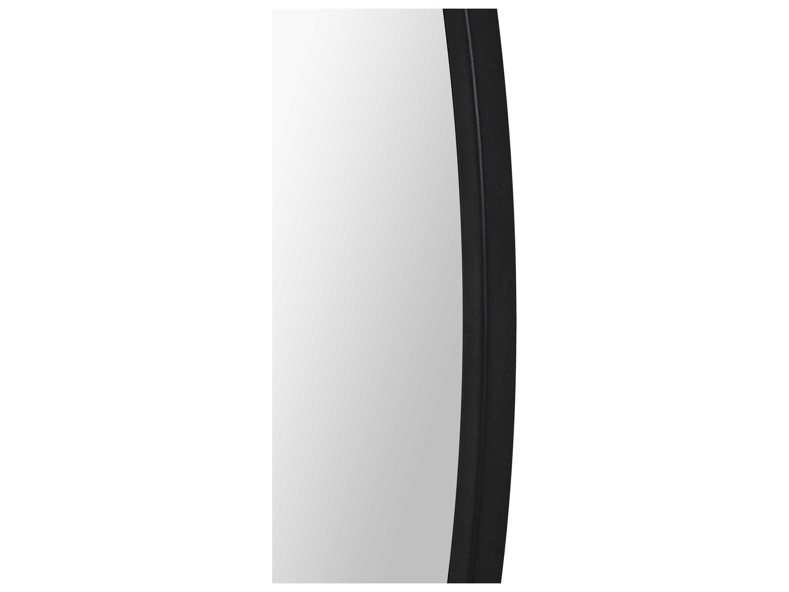 Renwil Posadas Matte Black Round Wall Mirror