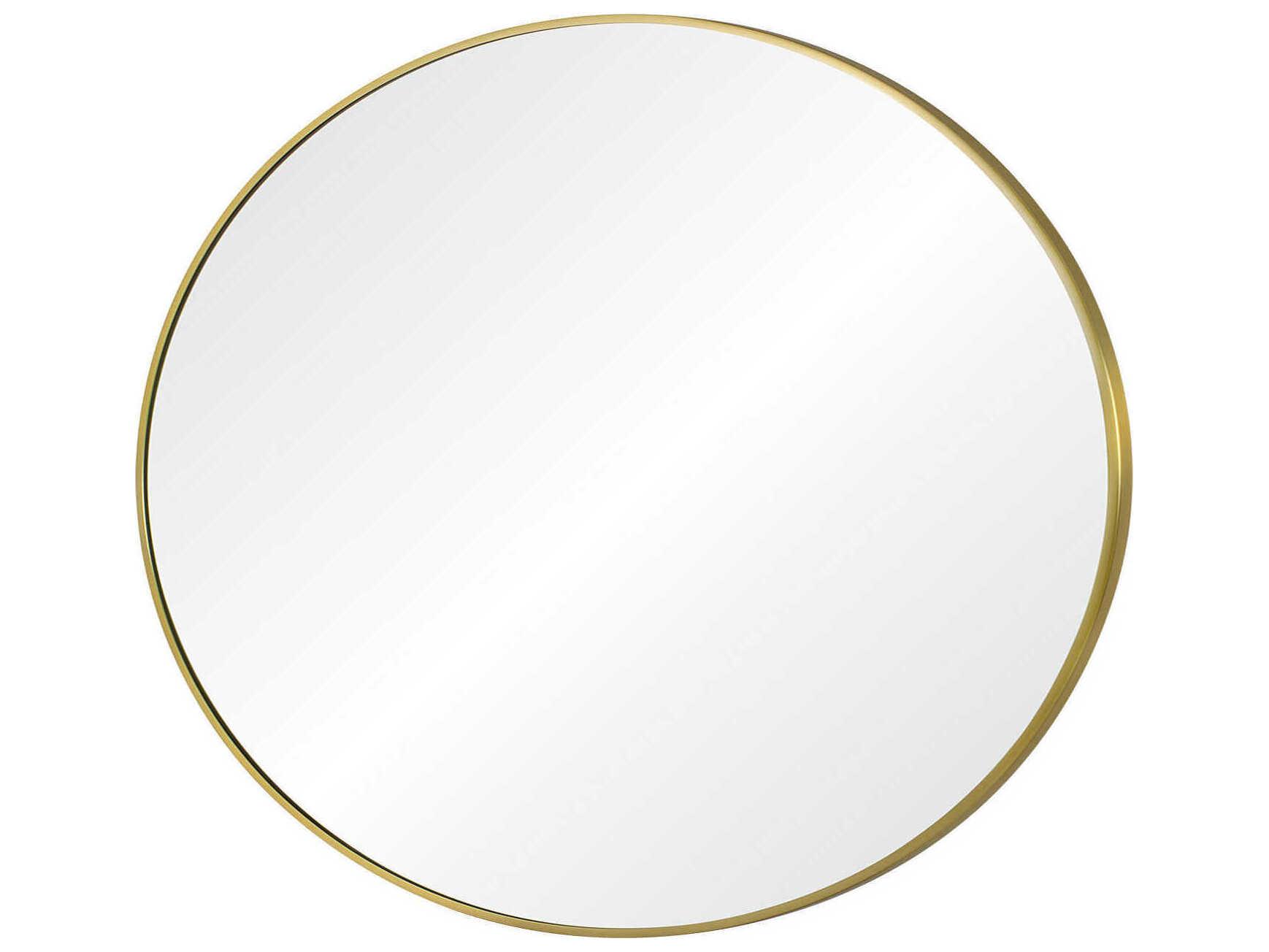 Renwil Parga Satin Brass Round Wall Mirror