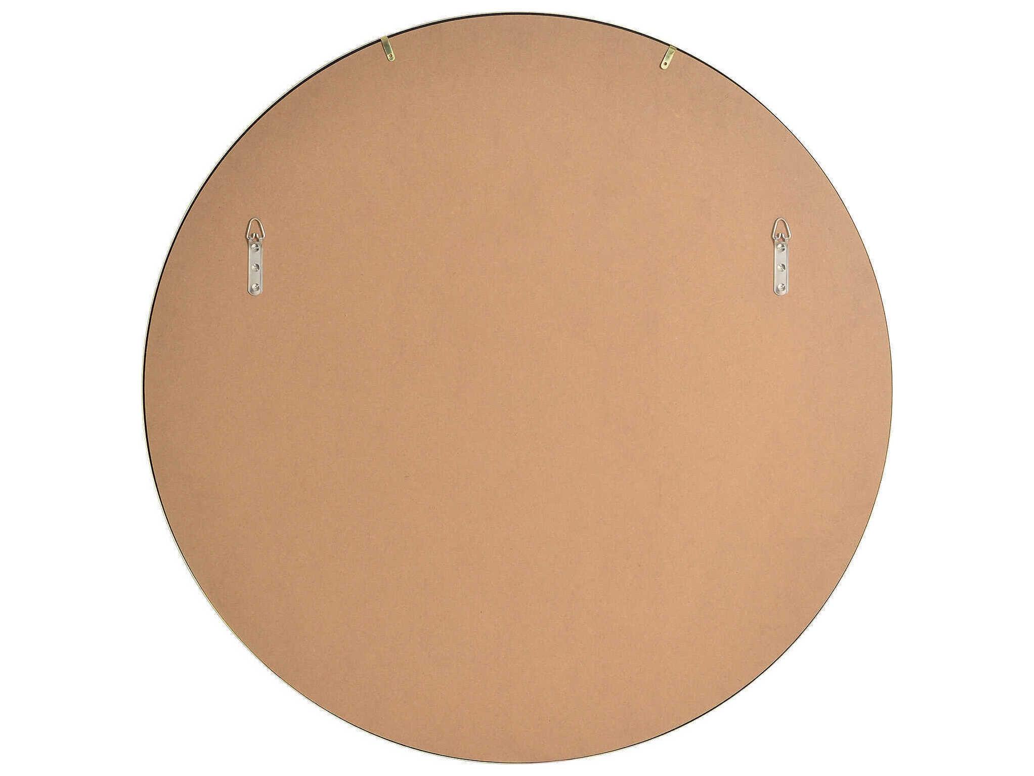 Renwil Parga Satin Brass Round Wall Mirror