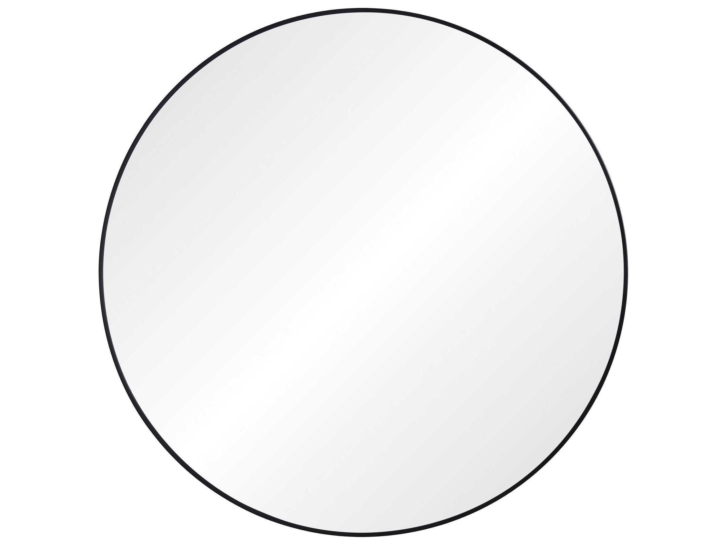 Renwil Sami Matte Black Round Wall Mirror