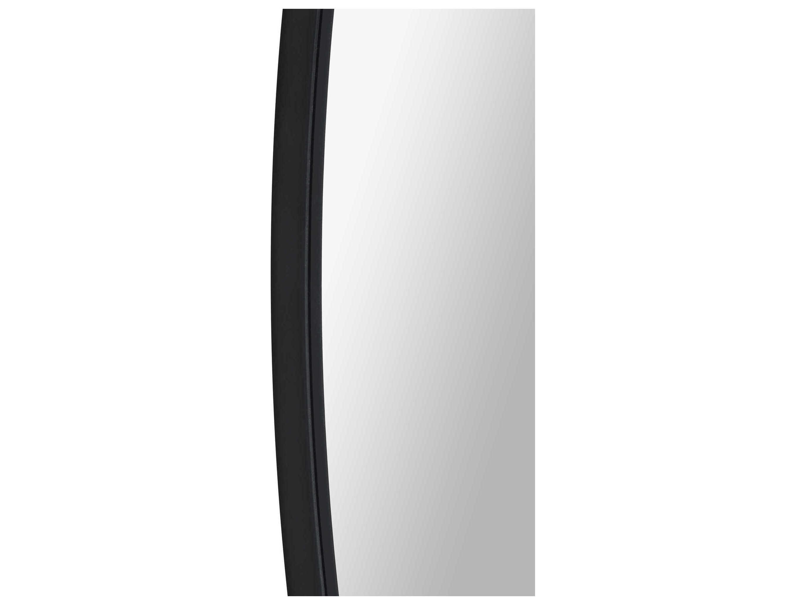Renwil Sami Matte Black Round Wall Mirror