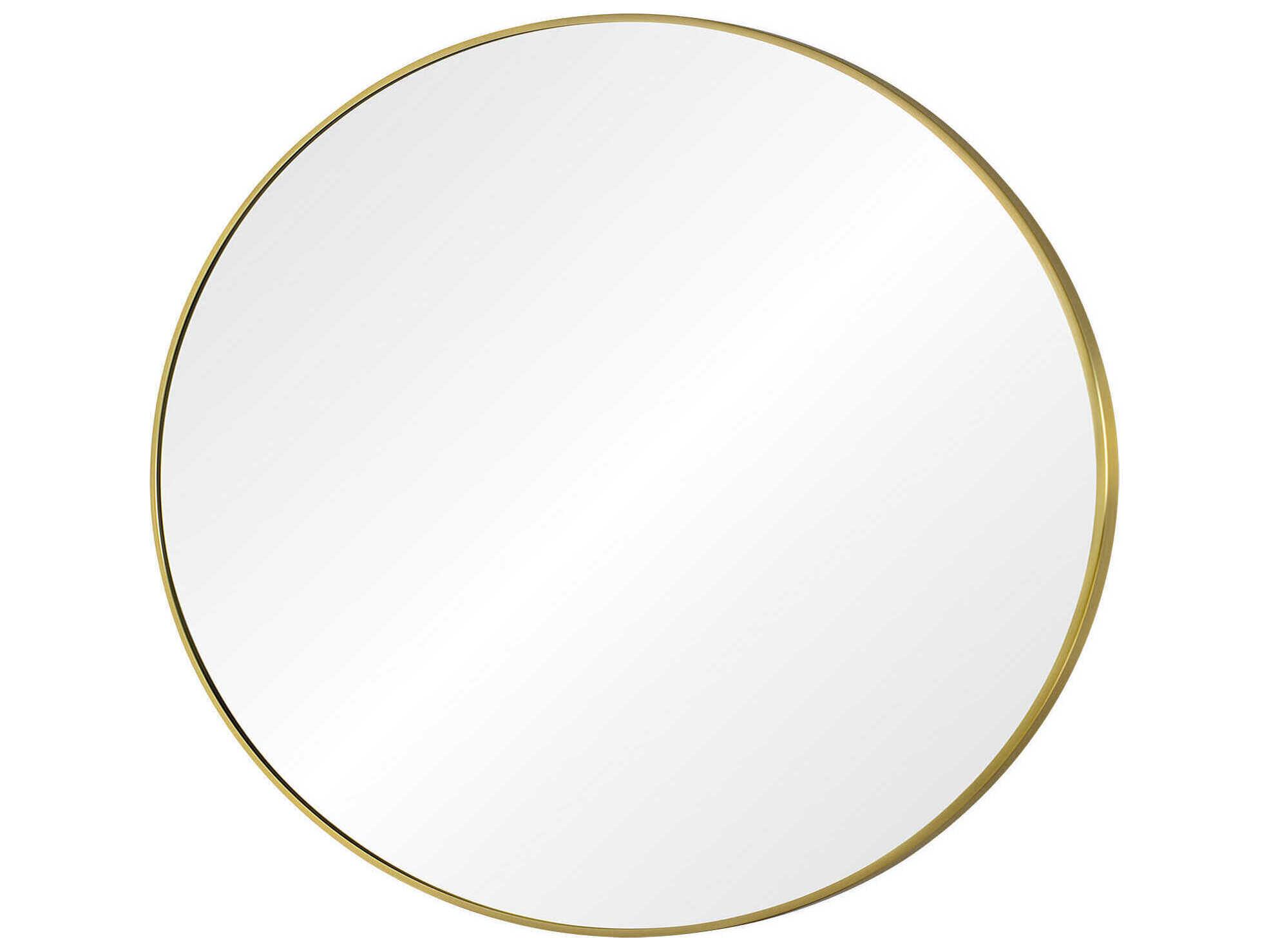 Renwil Grady Satin Brass Round Wall Mirror