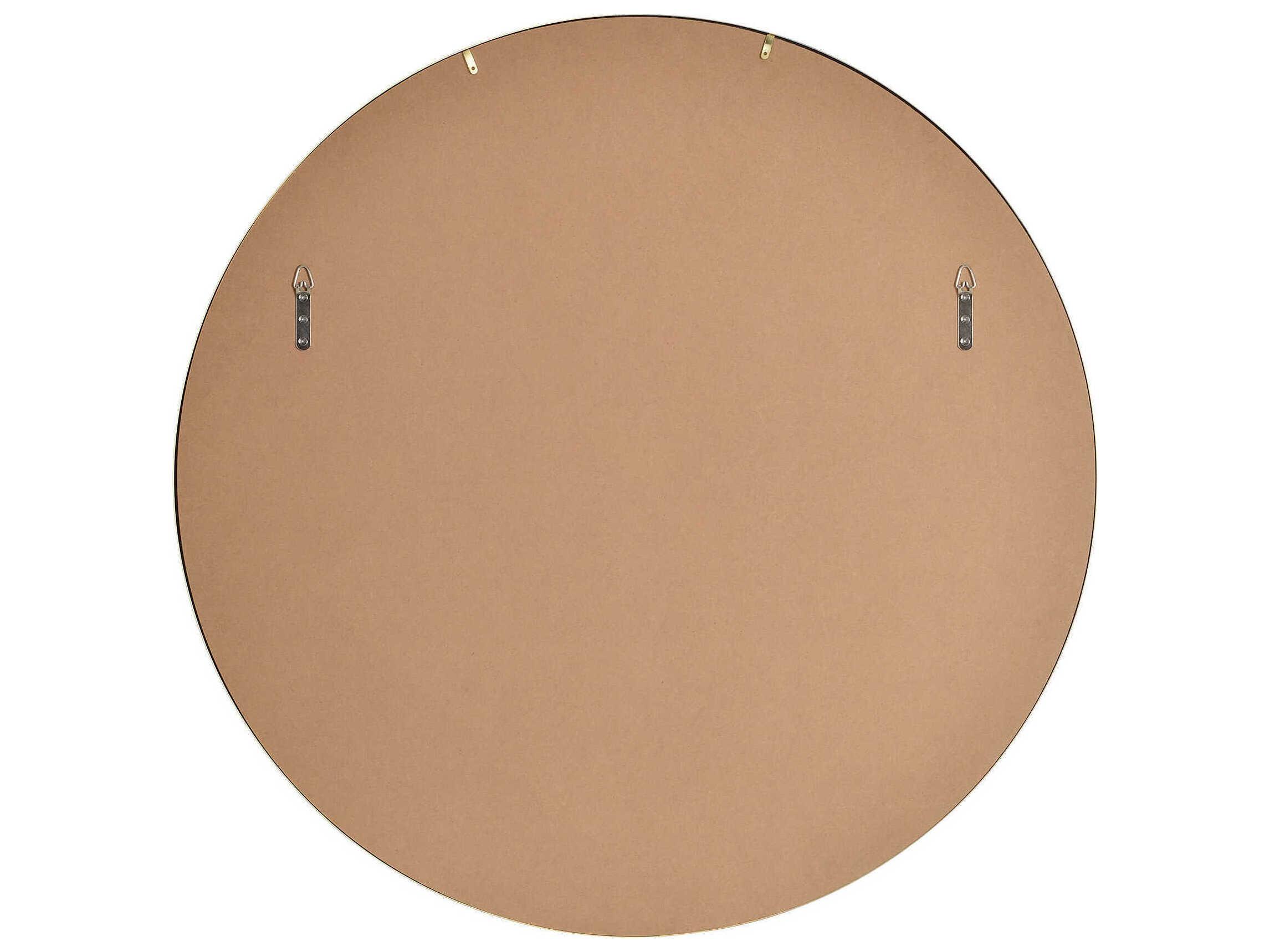 Renwil Grady Satin Brass Round Wall Mirror