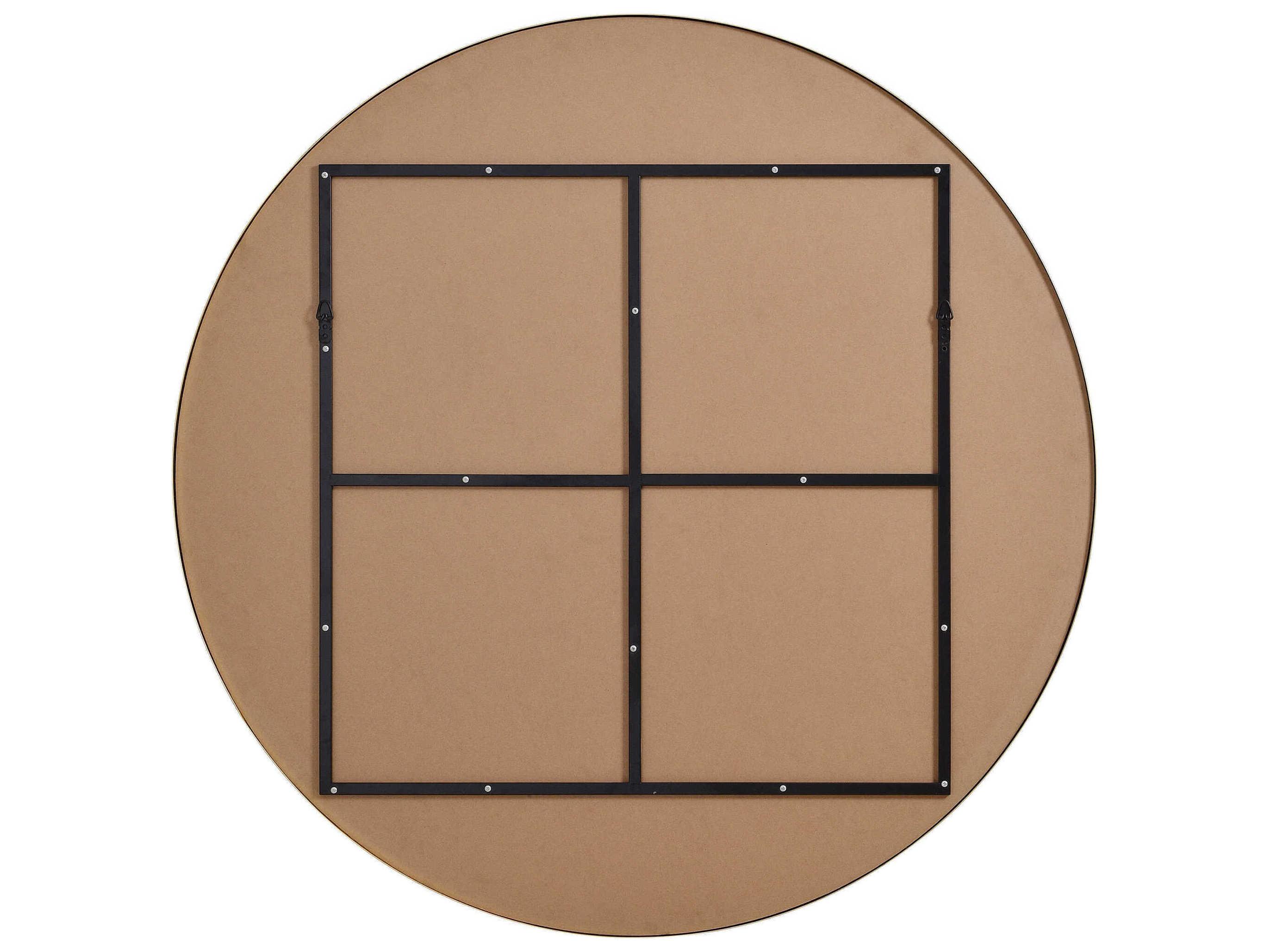 Renwil Fragoso Gold Round Wall Mirror