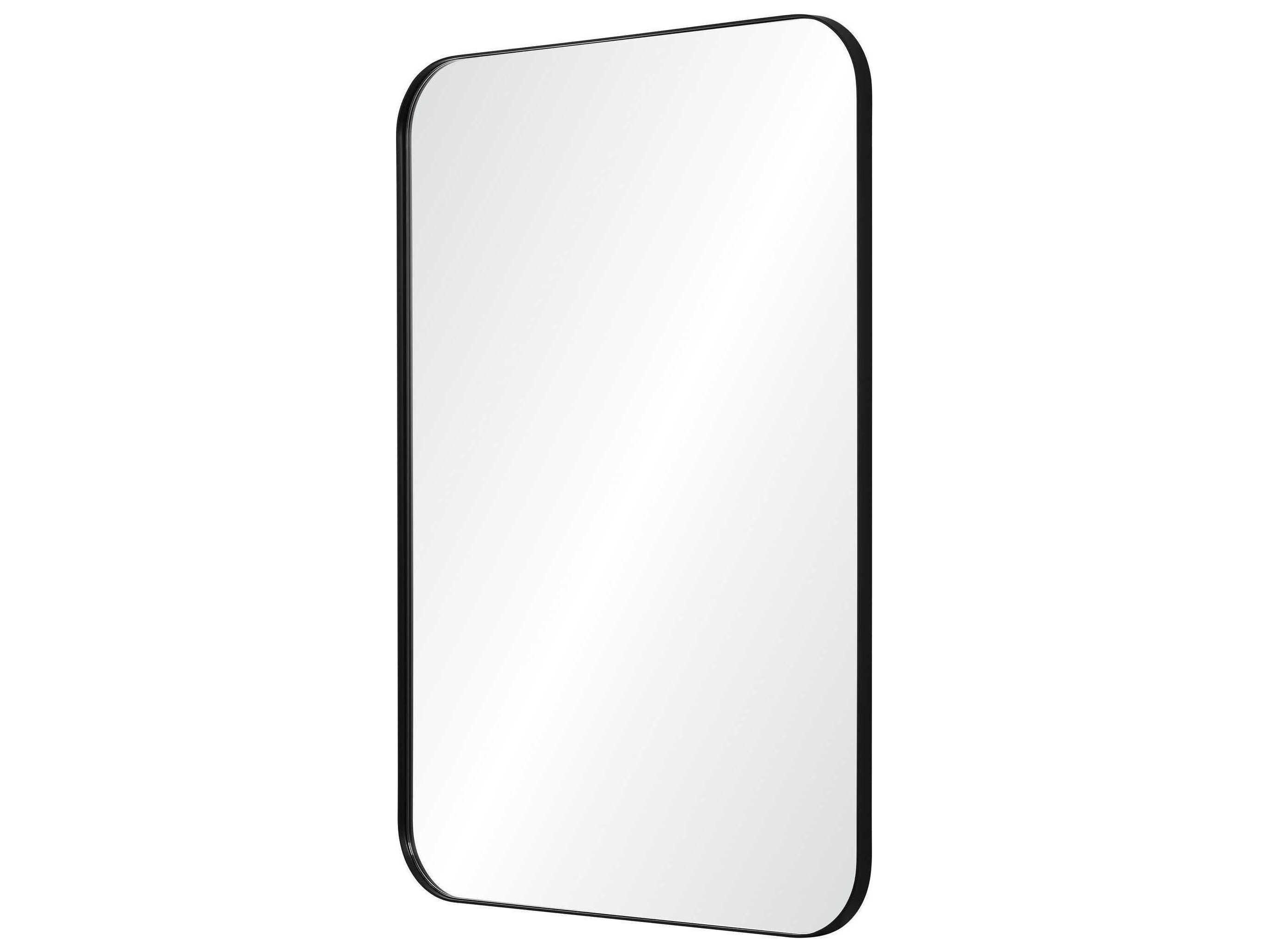Renwil Glencoe Matte Black Rectangular Wall Mirror