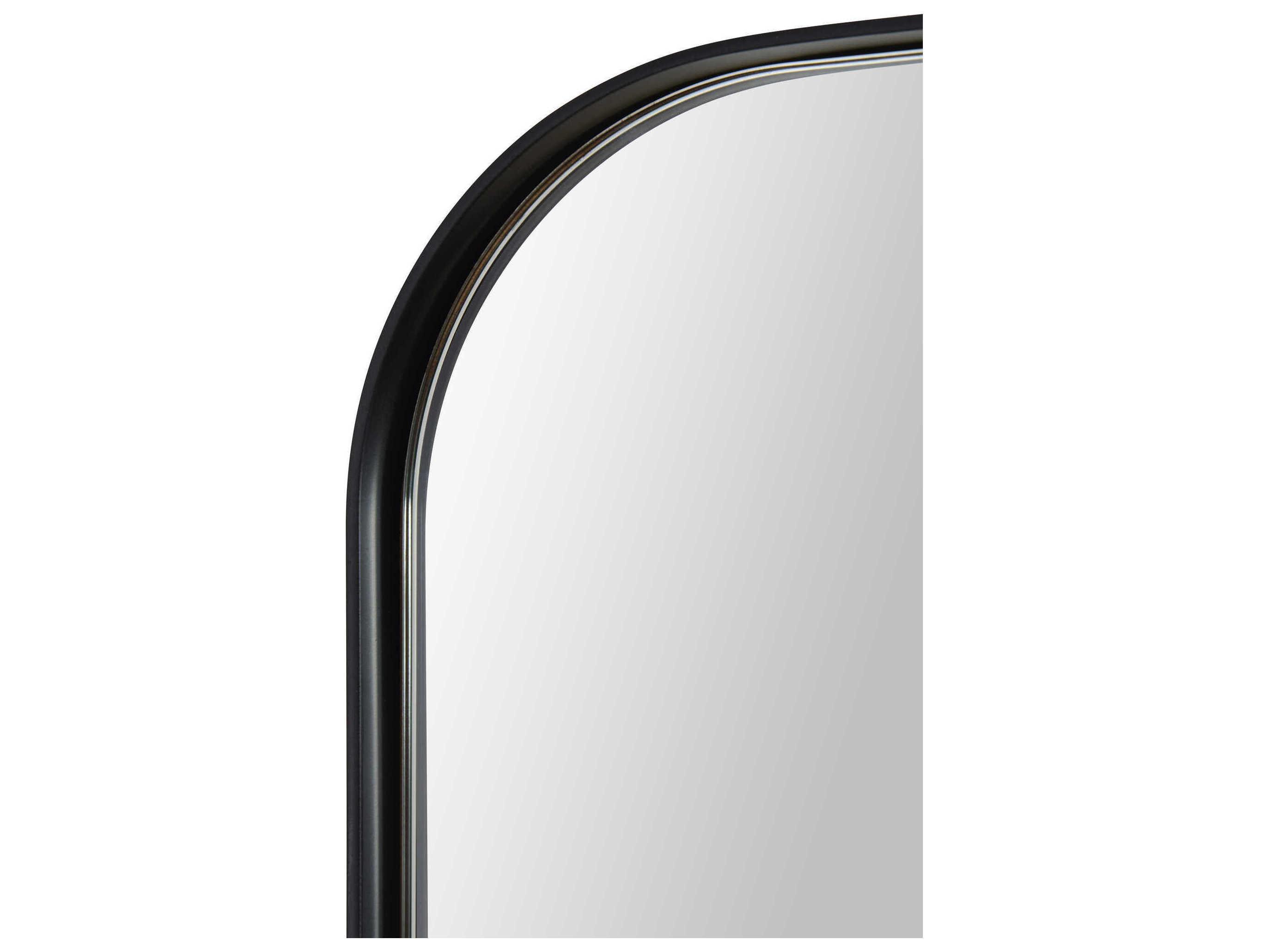 Renwil Glencoe Matte Black Rectangular Wall Mirror