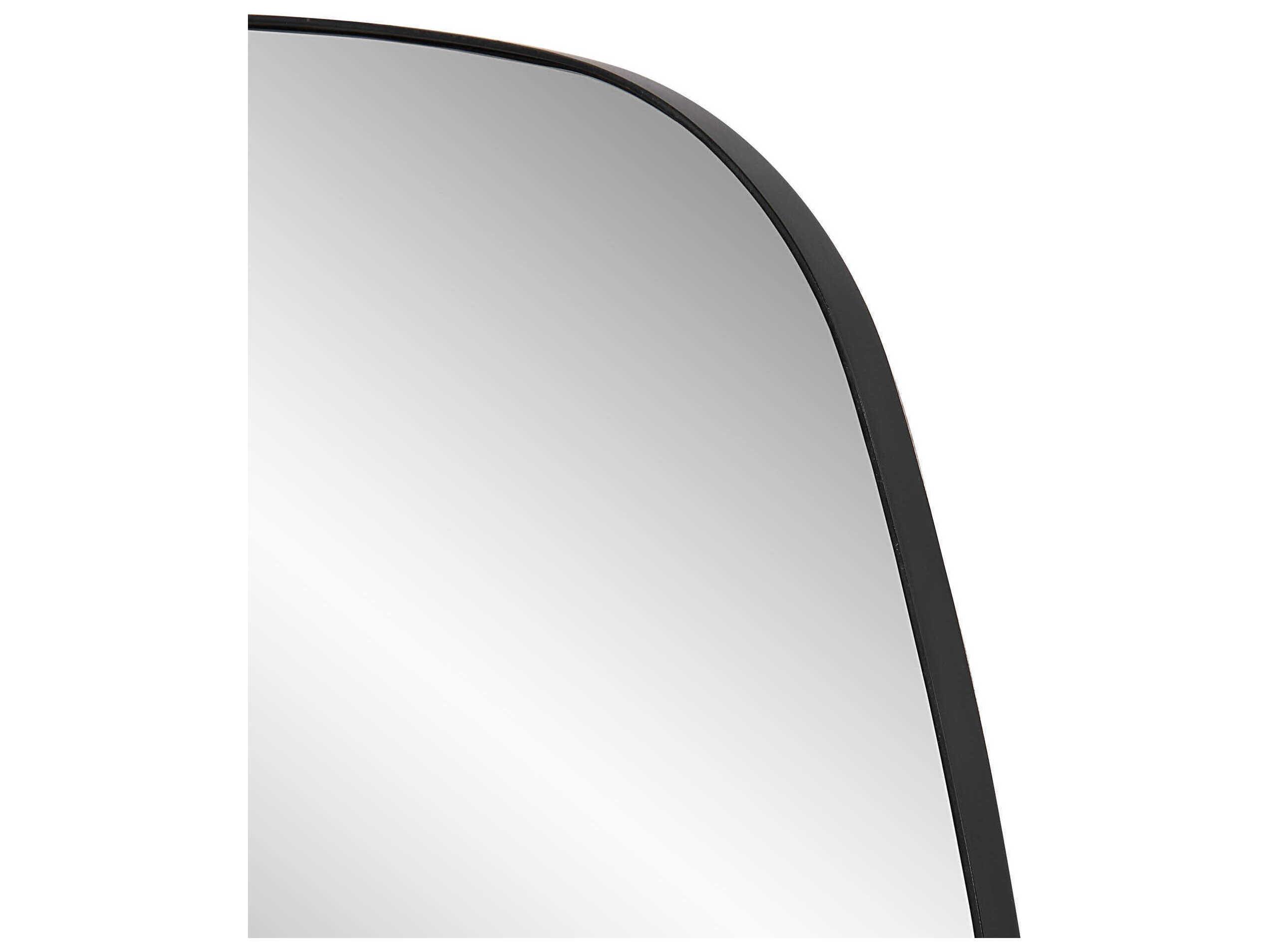 Renwil Sparti Matte Black Square Wall Mirror