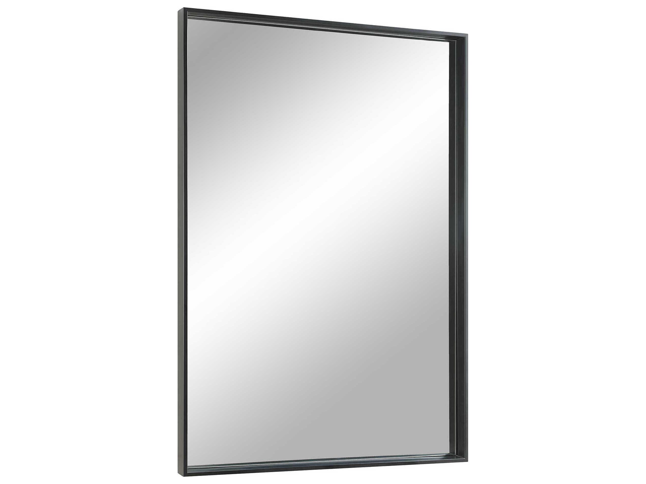 Renwil Annalise Matte Black Rectangular Wall Mirror