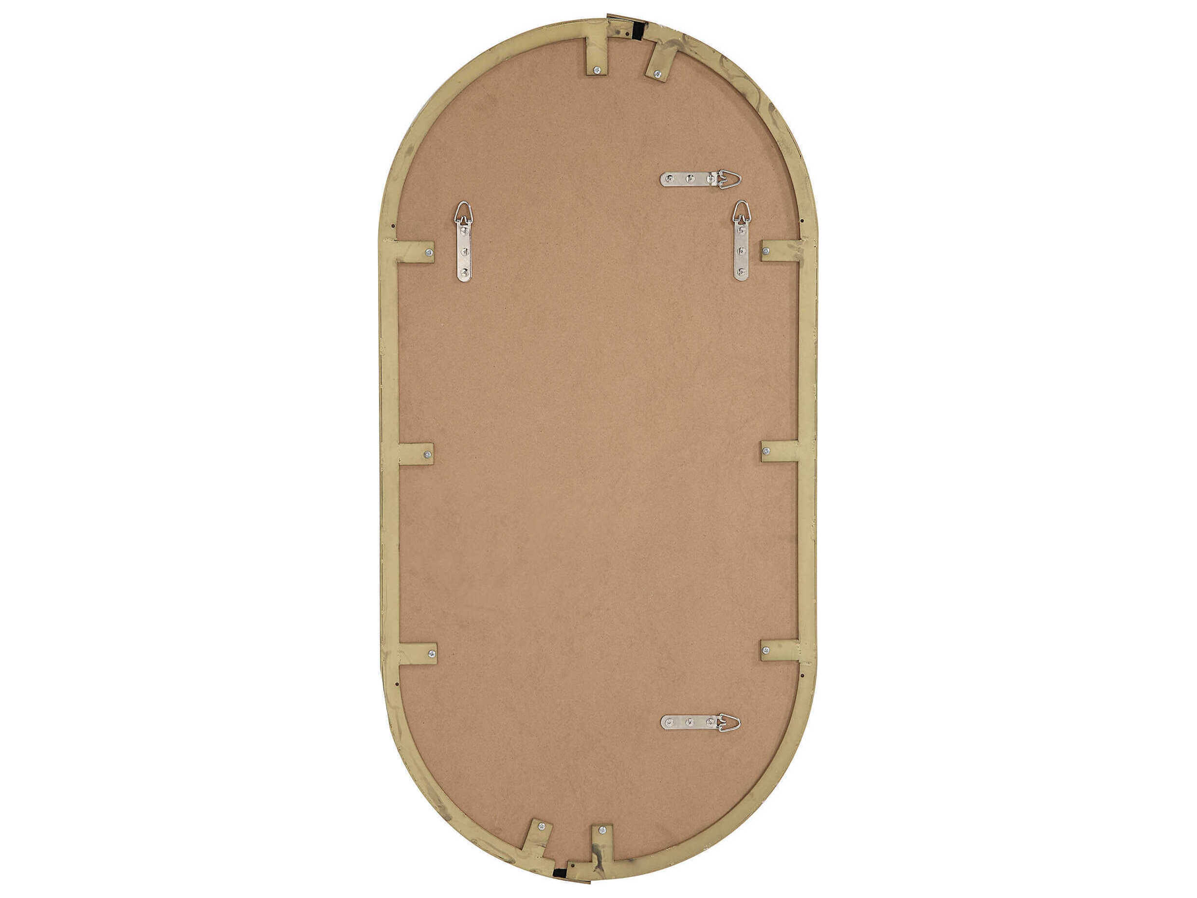 Renwil Aleah Satin Brass Oval Wall Mirror